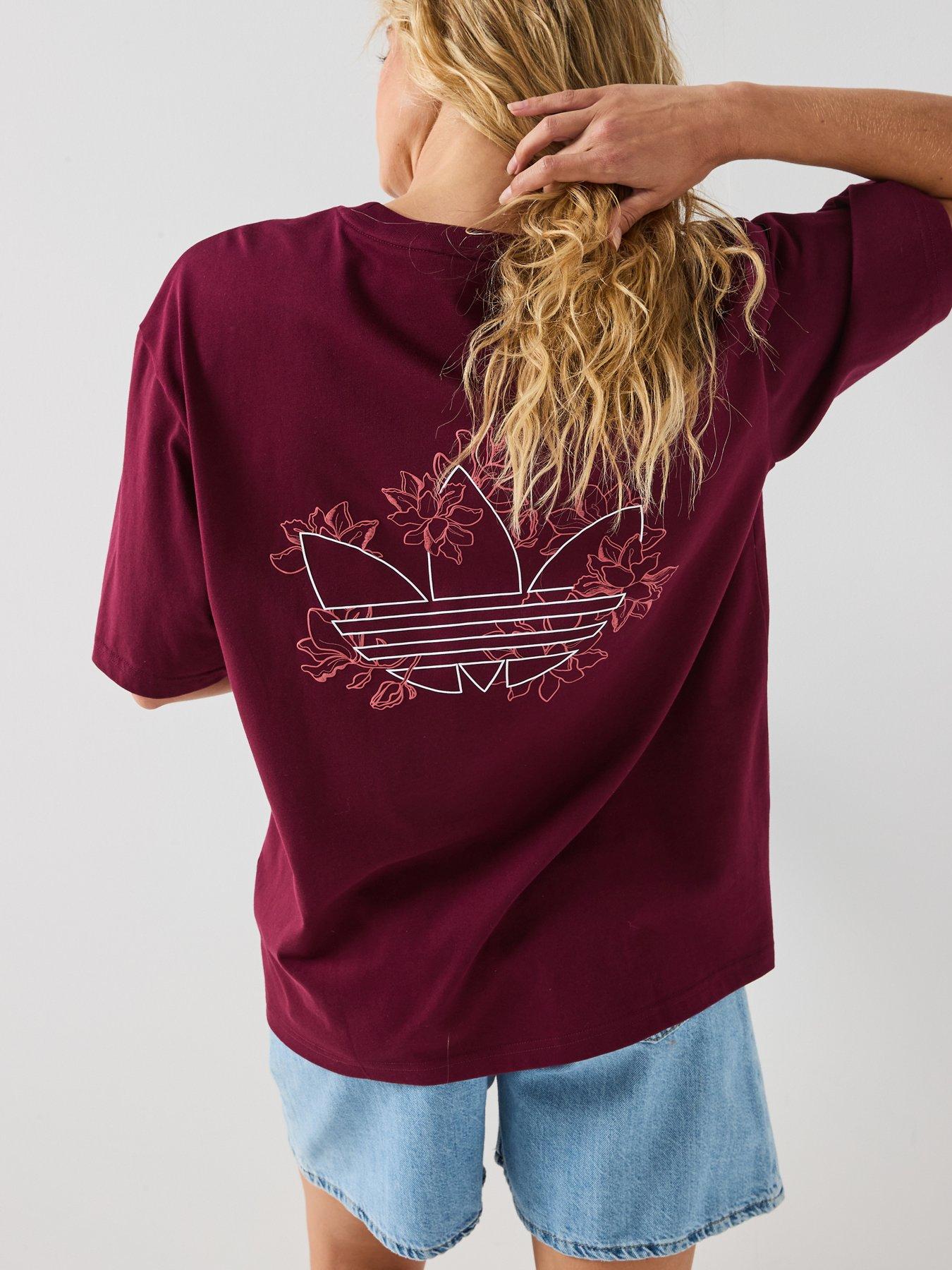 Image 2 of 6 of adidas Originals Womens T-Shirt - Burgundy