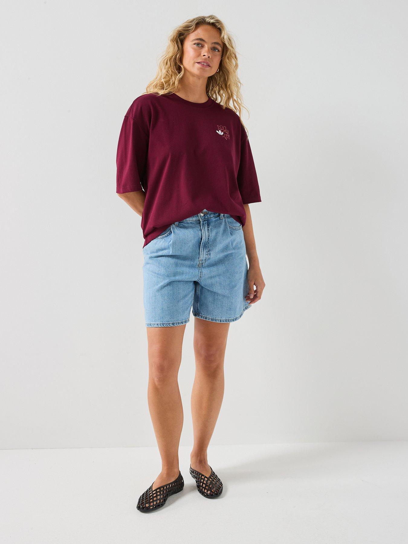Image 3 of 6 of adidas Originals Womens T-Shirt - Burgundy