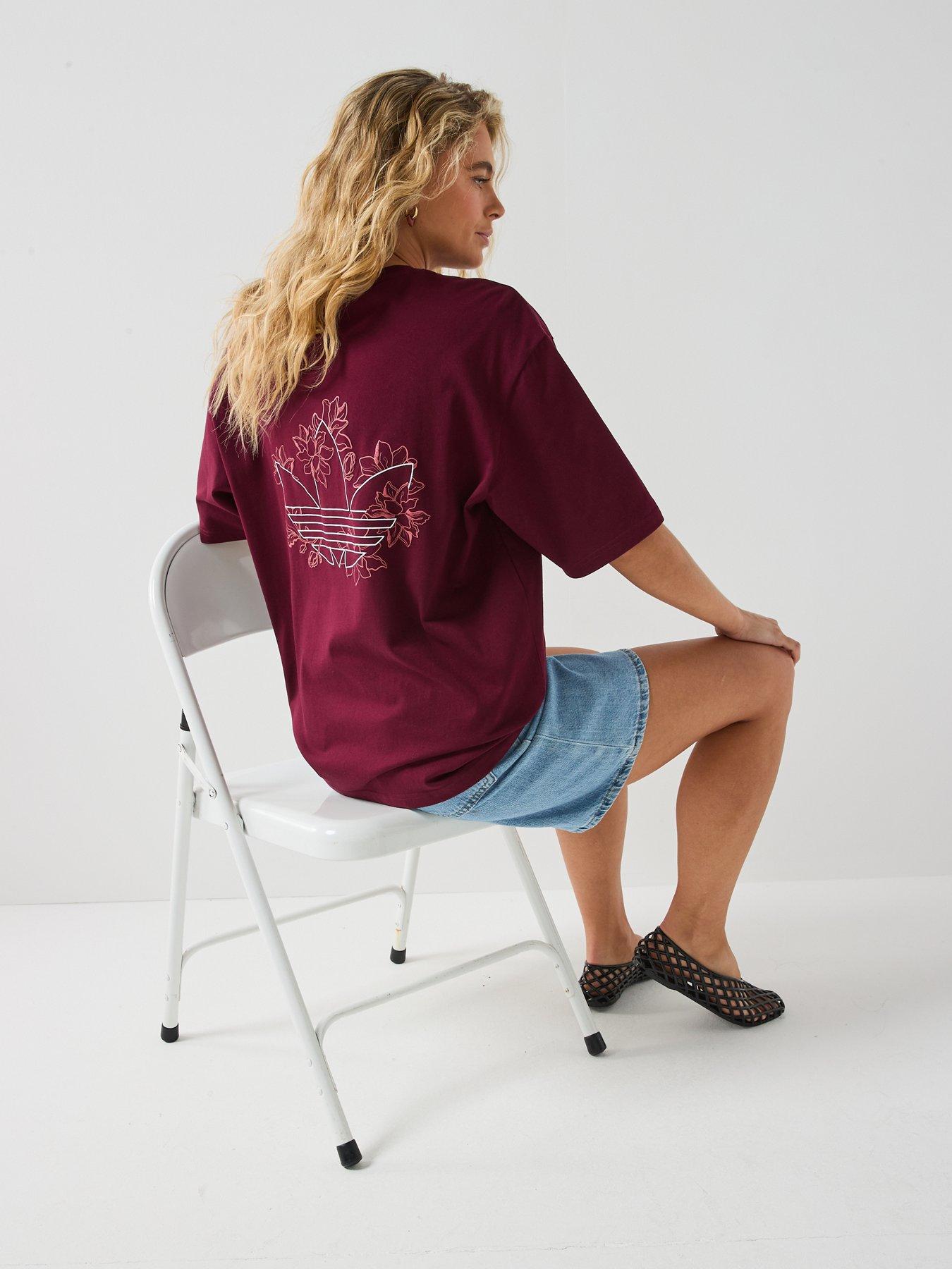 Image 4 of 6 of adidas Originals Womens T-Shirt - Burgundy