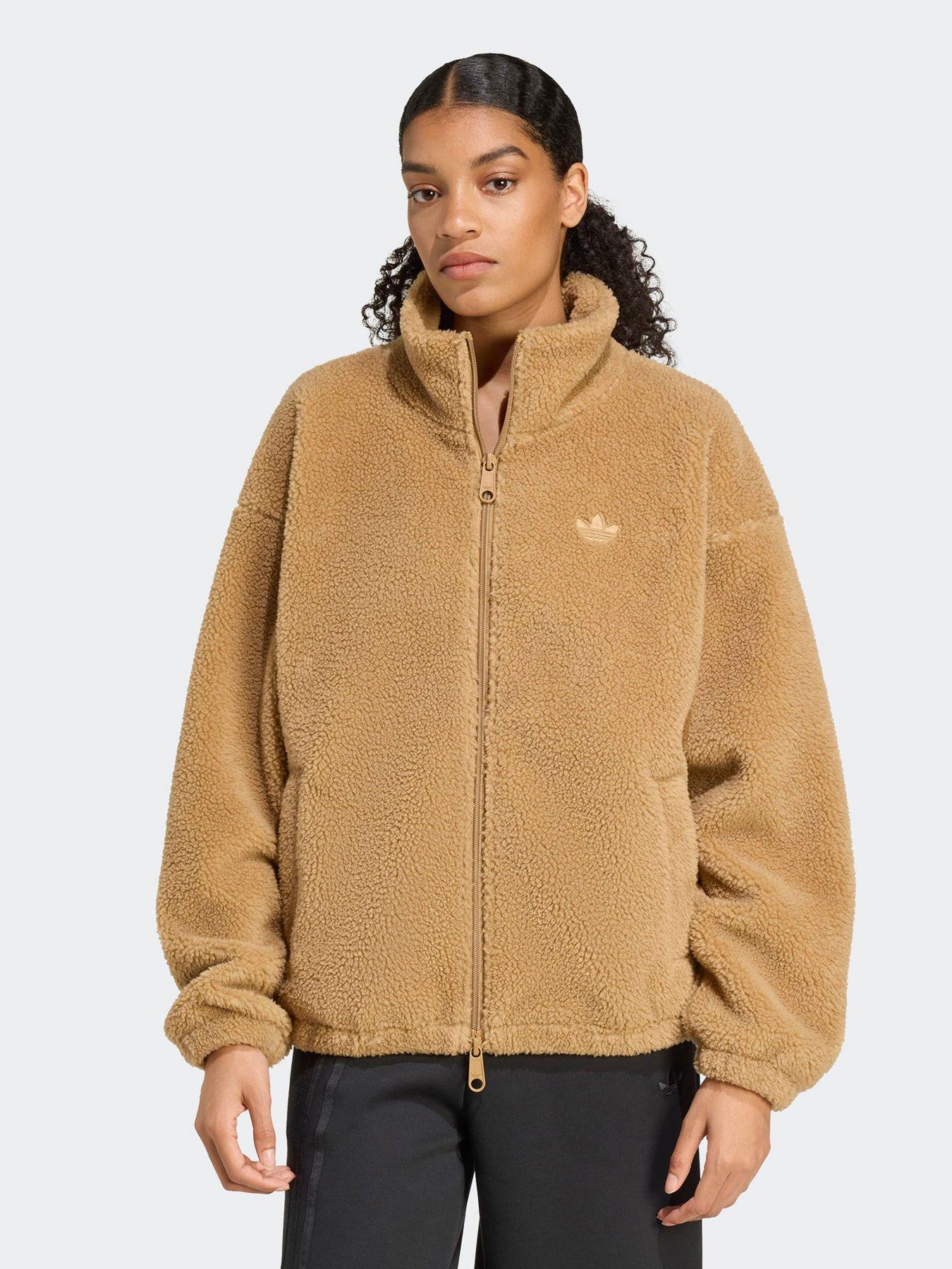 Image 1 of 6 of adidas Originals Womens Essential Teddy Jacket - Brown