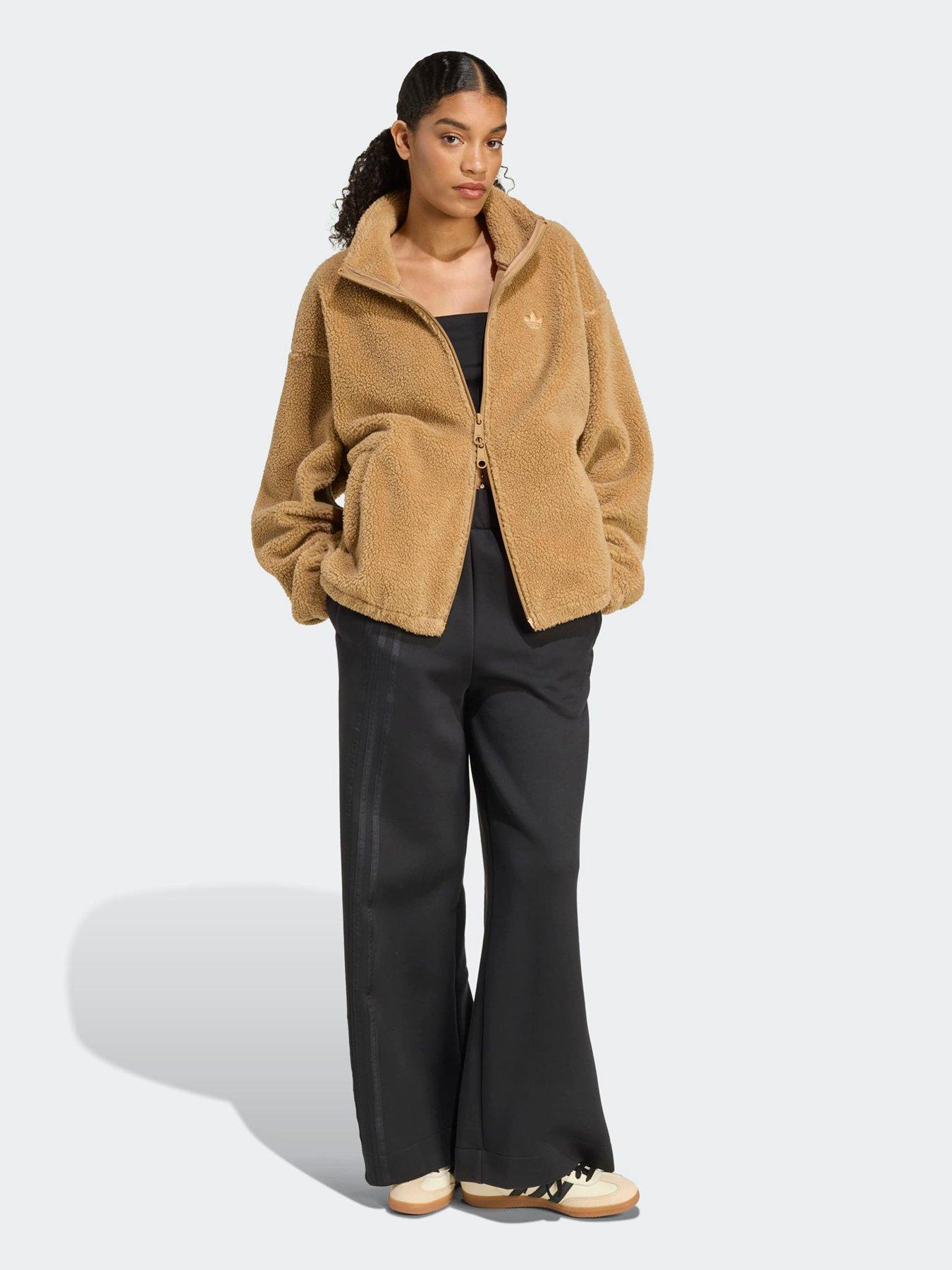 Image 3 of 6 of adidas Originals Womens Essential Teddy Jacket - Brown