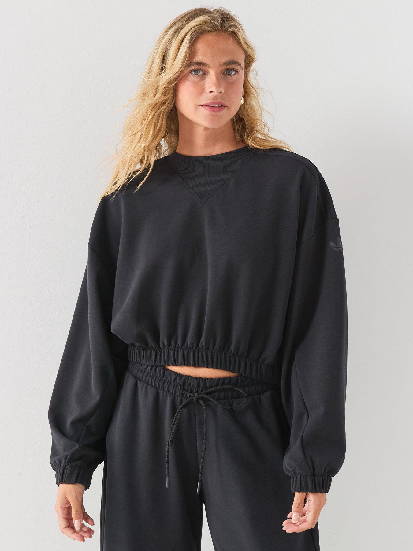 Image 1 of 6 of adidas Originals Womens Buttersoft Crew Sweatshirt - Black
