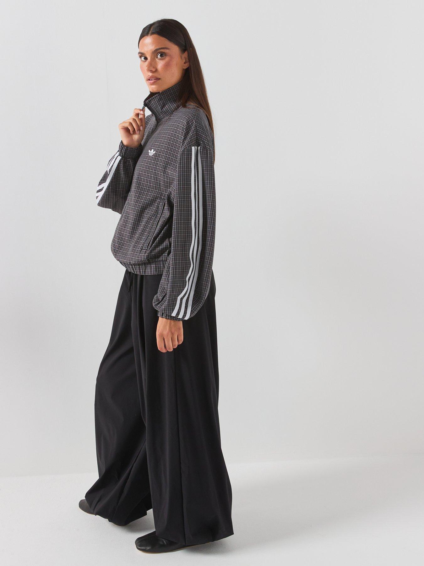 Image 5 of 7 of adidas Originals Womens Check Track Top - Grey
