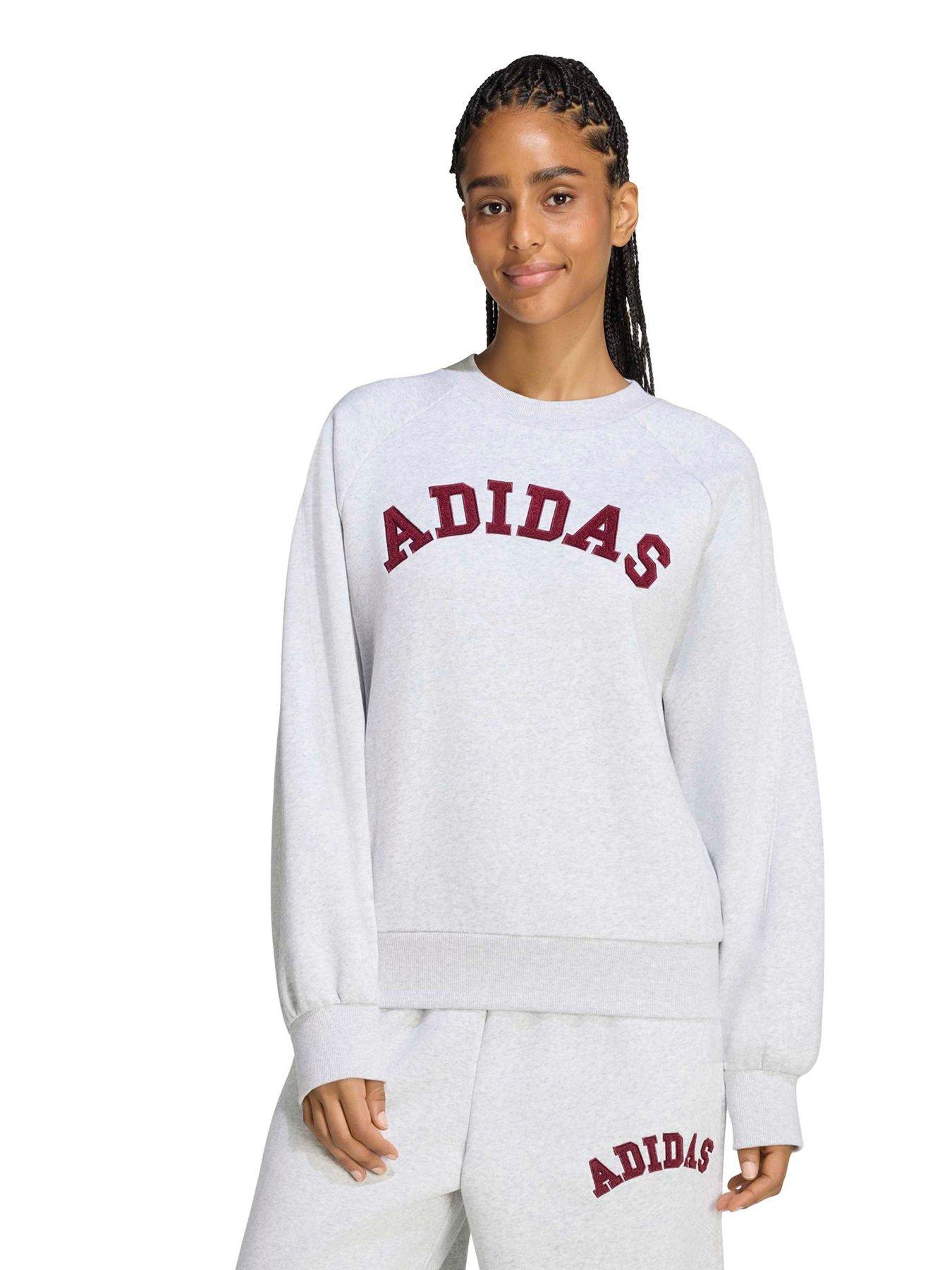 adidas Sportswear Womens Logo Fleece Sweat - Burgundy