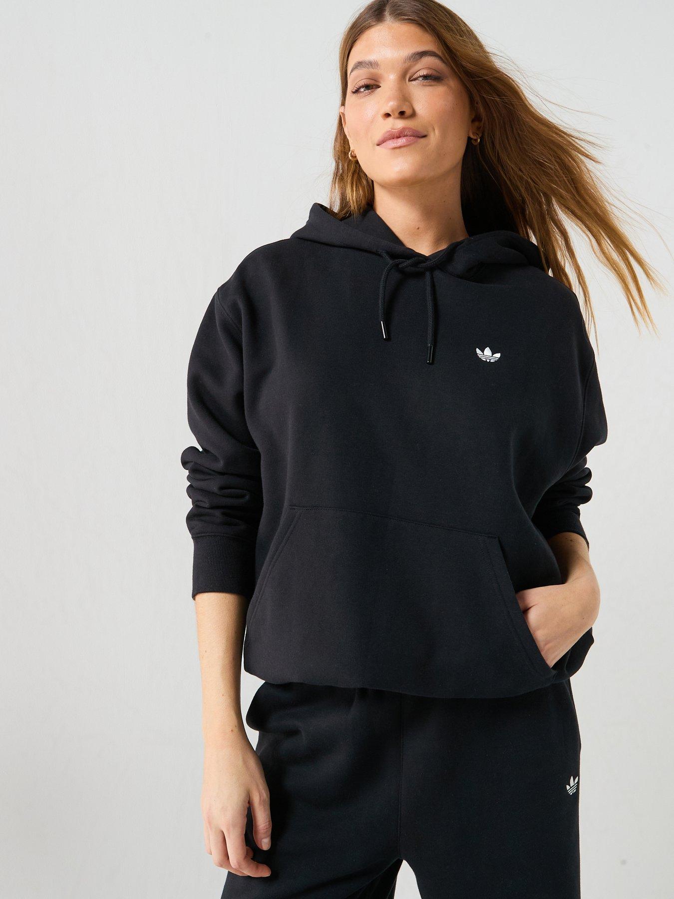 Image 1 of 6 of adidas Originals Women's Essentials Oversized Fleece Hoodie - Black