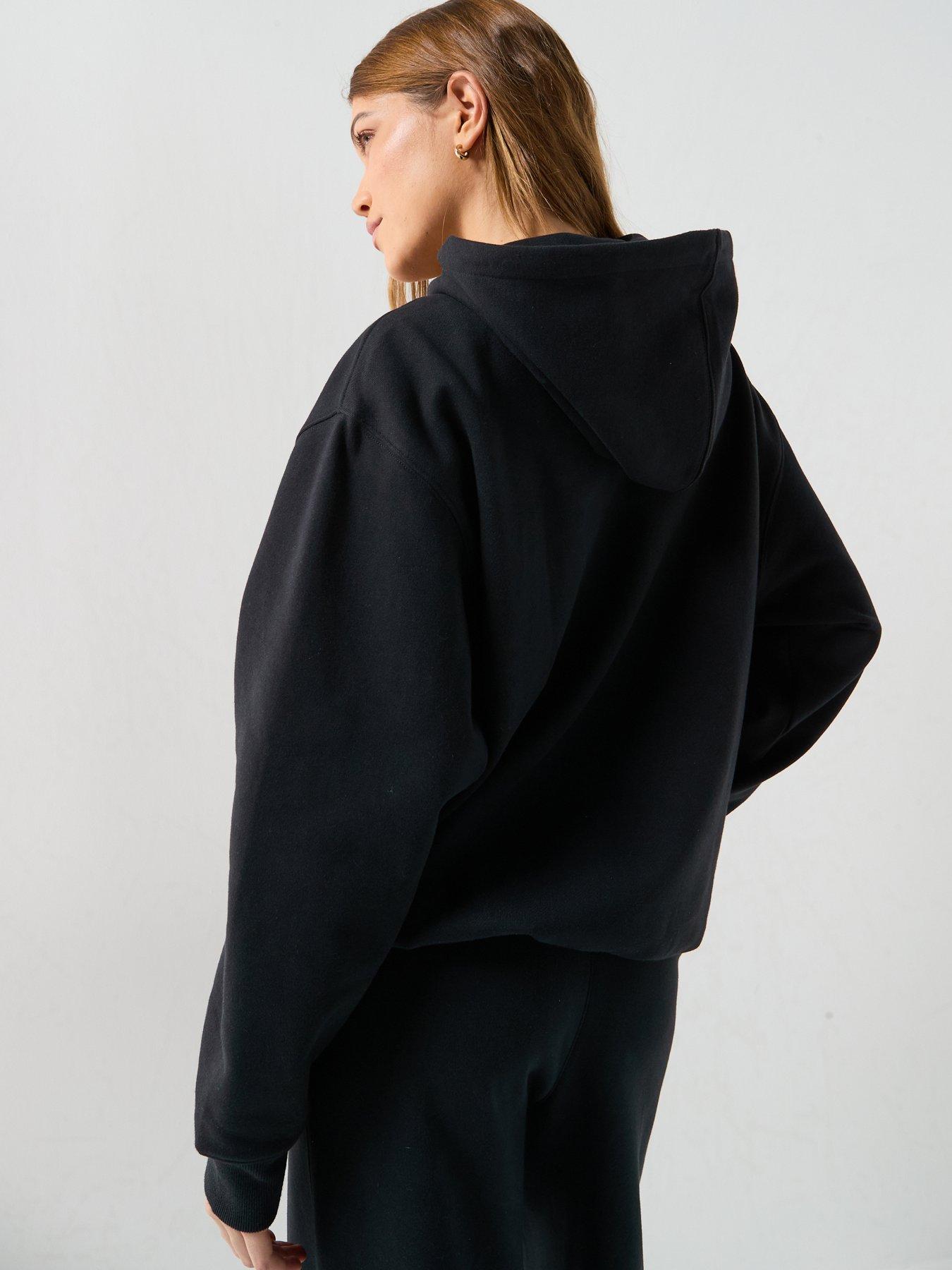 Image 2 of 6 of adidas Originals Women's Essentials Oversized Fleece Hoodie - Black
