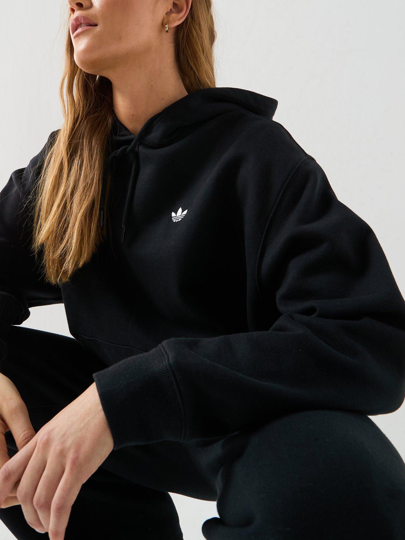 Image 6 of 6 of adidas Originals Women's Essentials Oversized Fleece Hoodie - Black