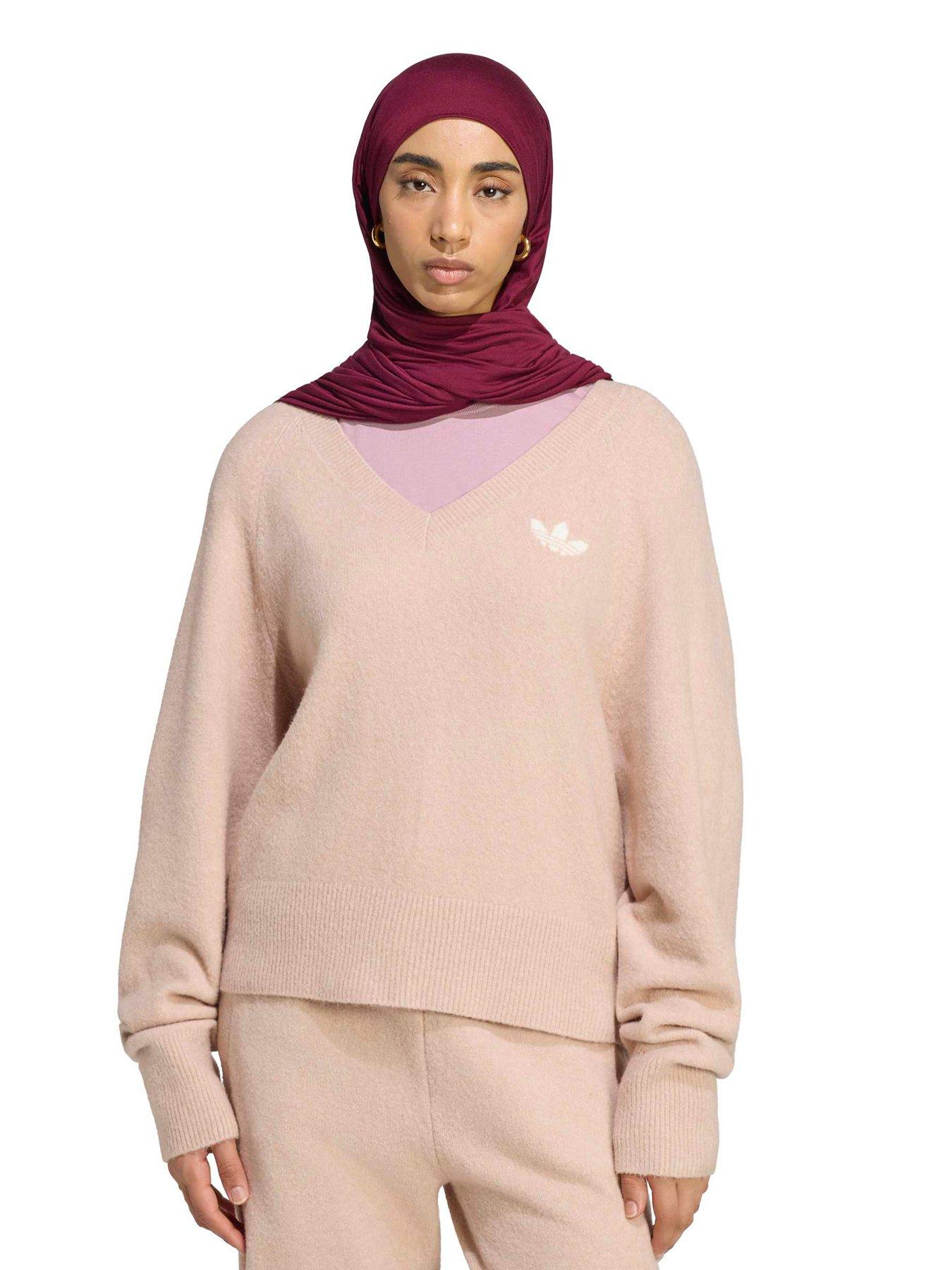 Image 1 of 5 of adidas Originals Womens Essential Knit Hoodie - Brown