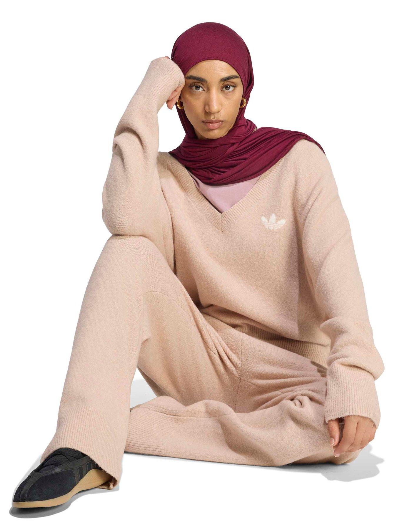 Image 3 of 5 of adidas Originals Womens Essential Knit Hoodie - Brown