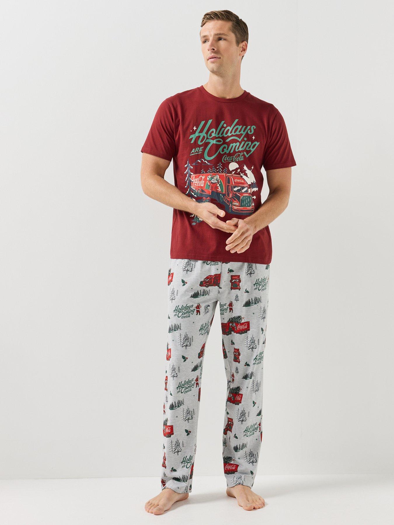 Image 1 of 6 of The Very Collection Coca Cola Christmas Short Sleeve Pyjama Set
