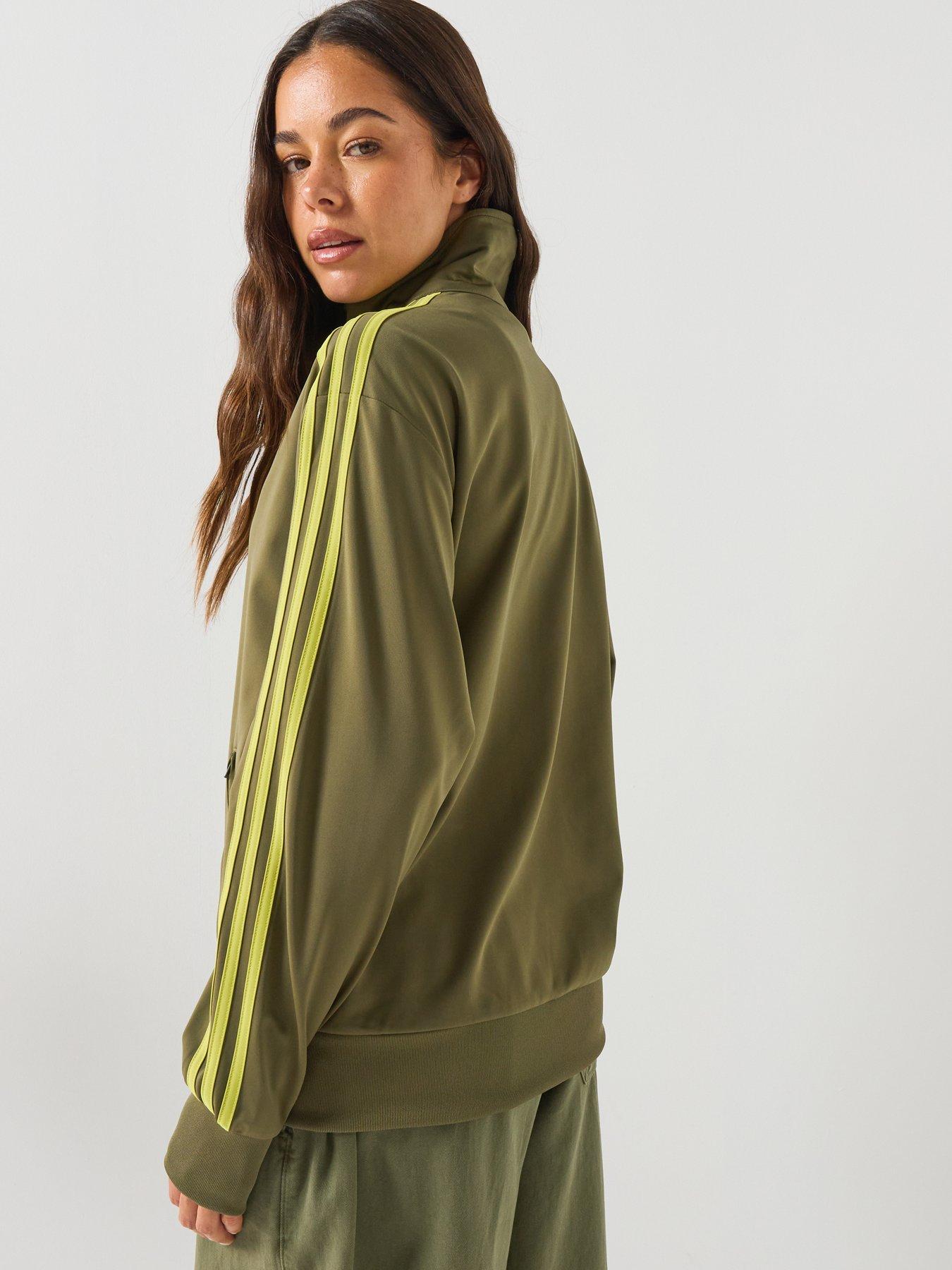 Image 2 of 6 of adidas Originals Womens Firebird Loose Track Top - Green