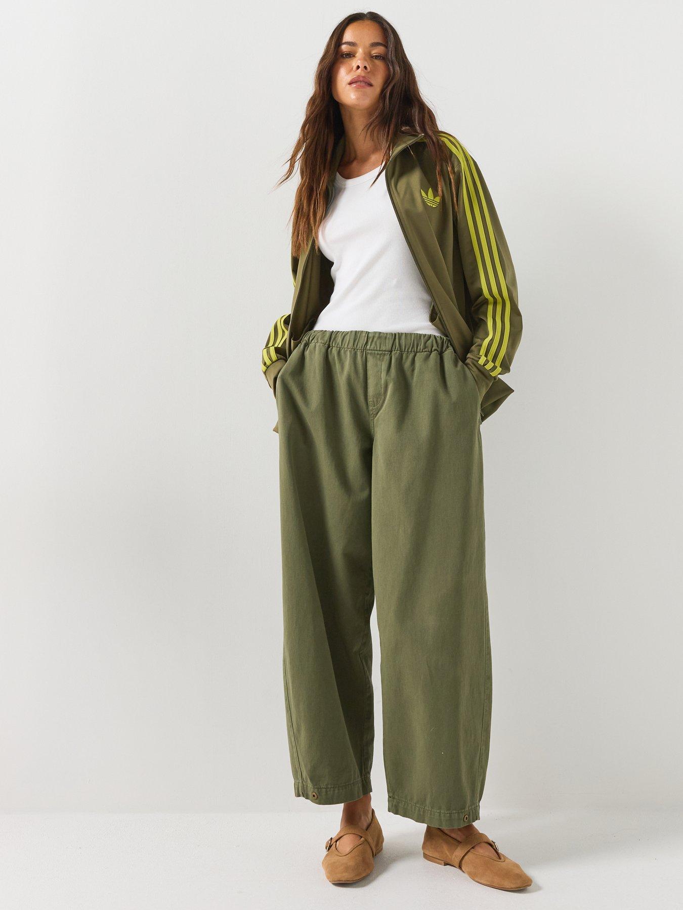 Image 3 of 6 of adidas Originals Womens Firebird Loose Track Top - Green