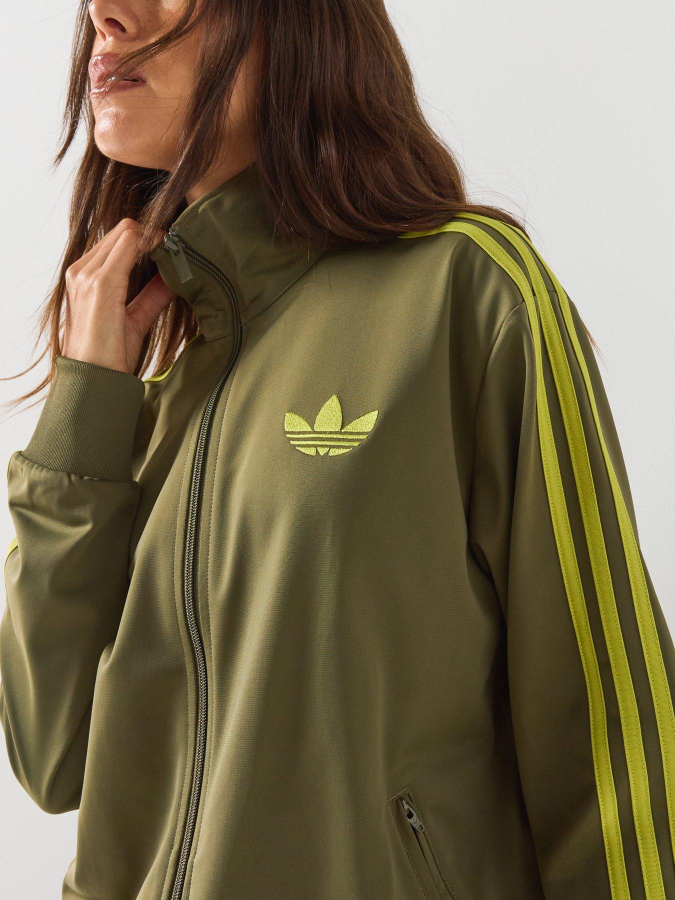 Image 4 of 6 of adidas Originals Womens Firebird Loose Track Top - Green