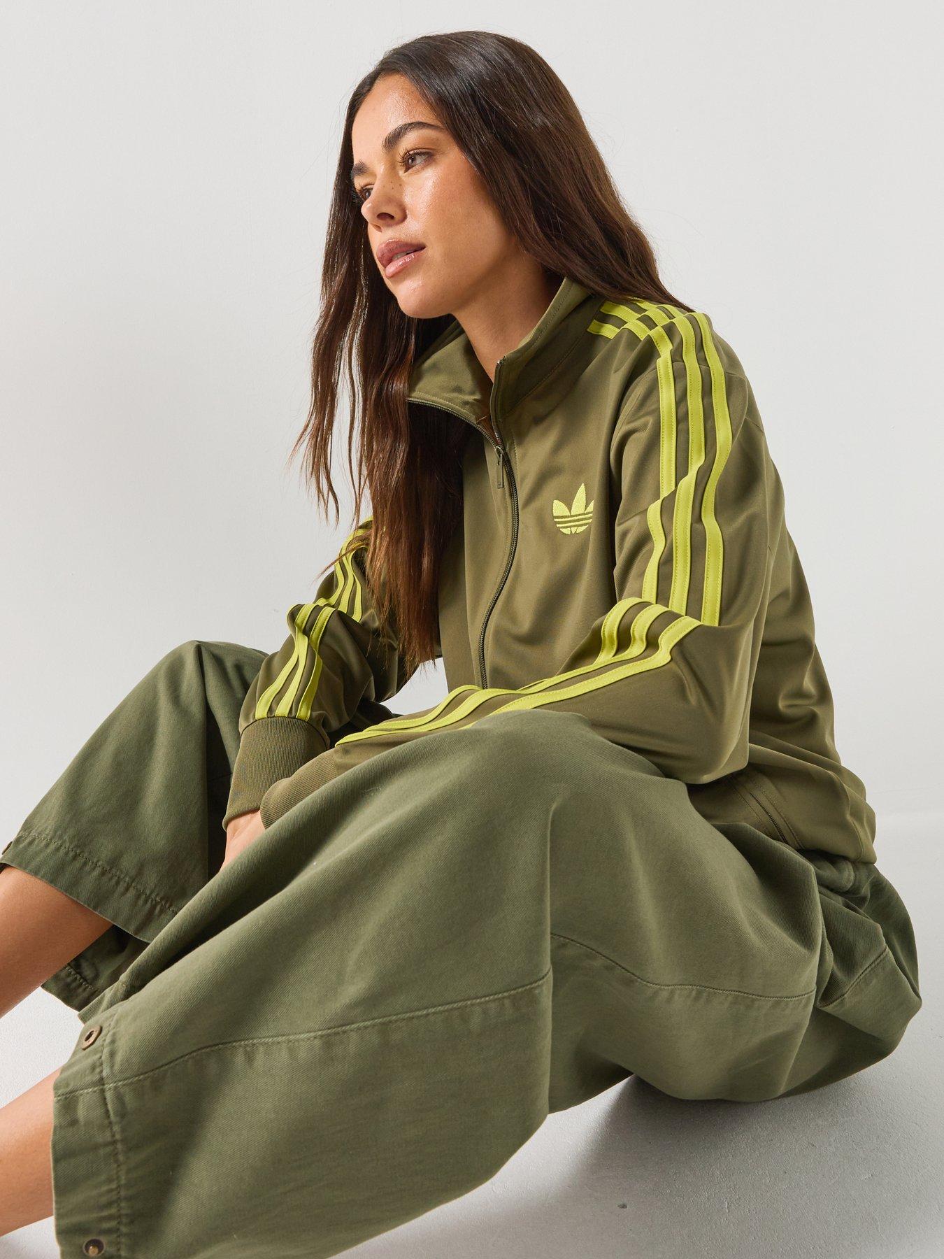 Image 5 of 6 of adidas Originals Womens Firebird Loose Track Top - Green