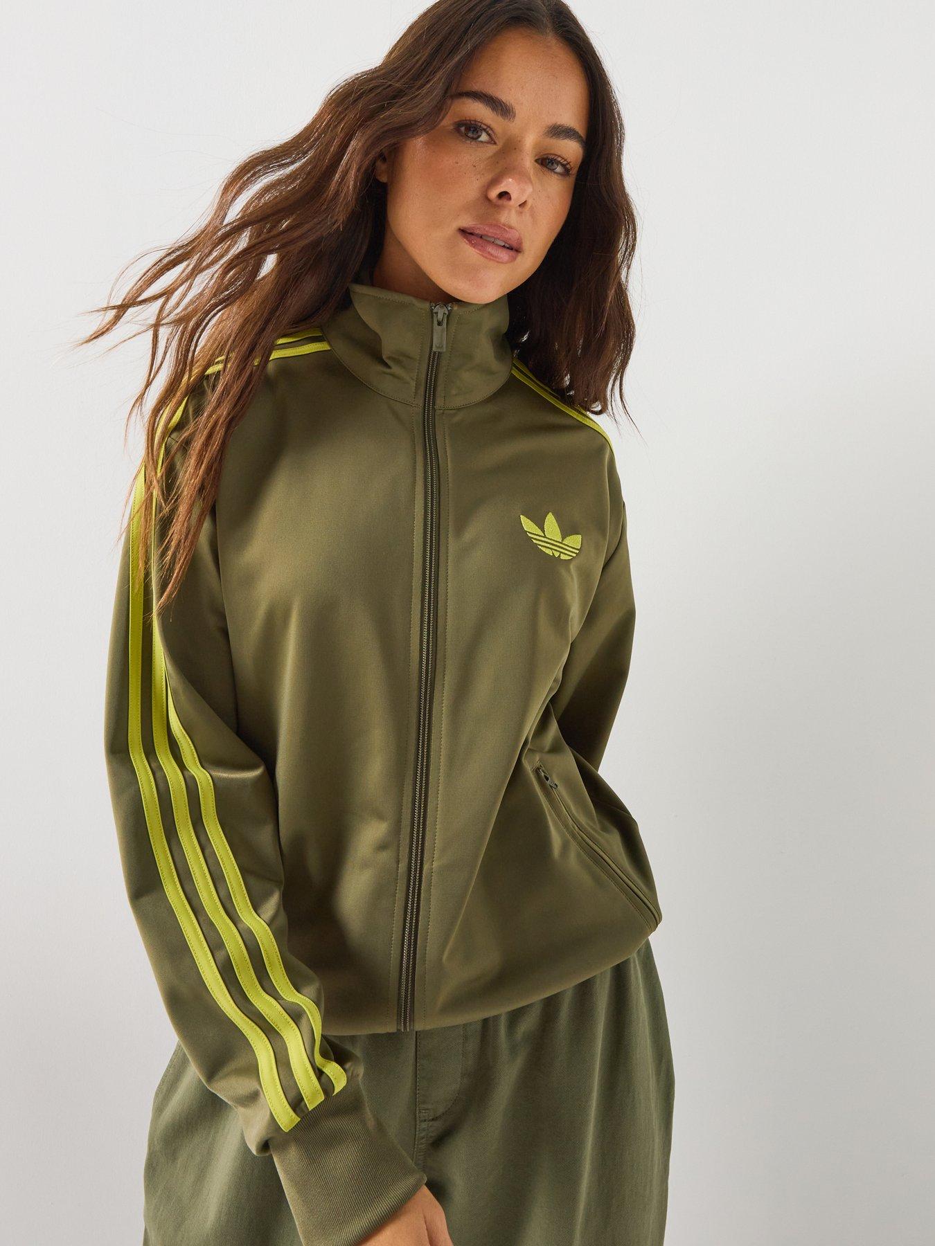 Image 6 of 6 of adidas Originals Womens Firebird Loose Track Top - Green