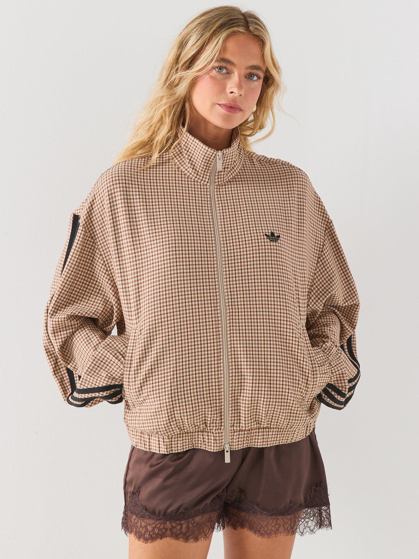 Image 1 of 2 of adidas Originals Women's Checked Track Jacket - Beige
