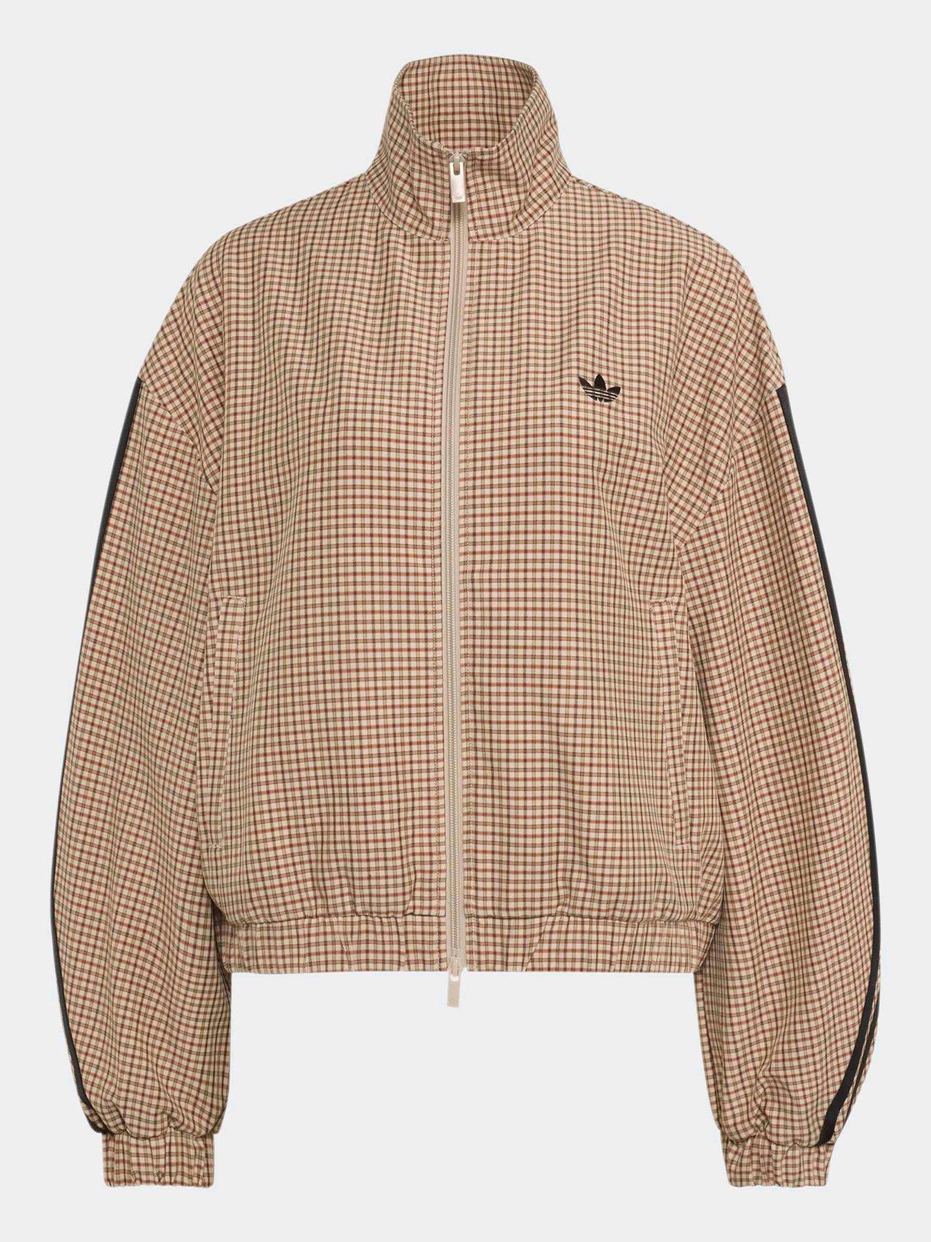 Image 2 of 2 of adidas Originals Women's Checked Track Jacket - Beige