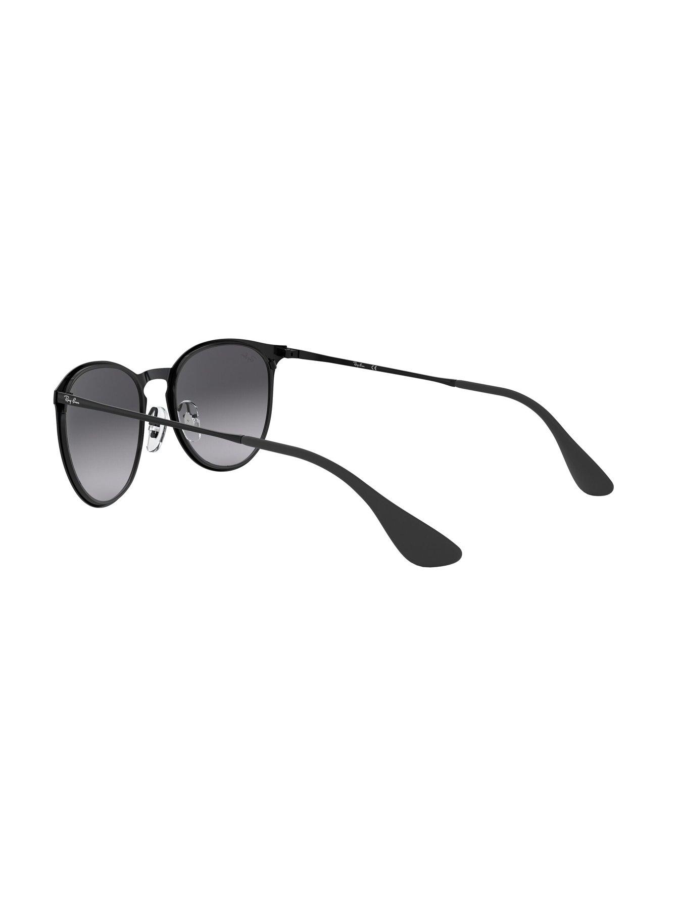 Image 5 of 5 of Ray-Ban Ray-ban Erika Metal Phantos Sunglasses Black Frame With Light Grey Gradient Dark Grey Lens