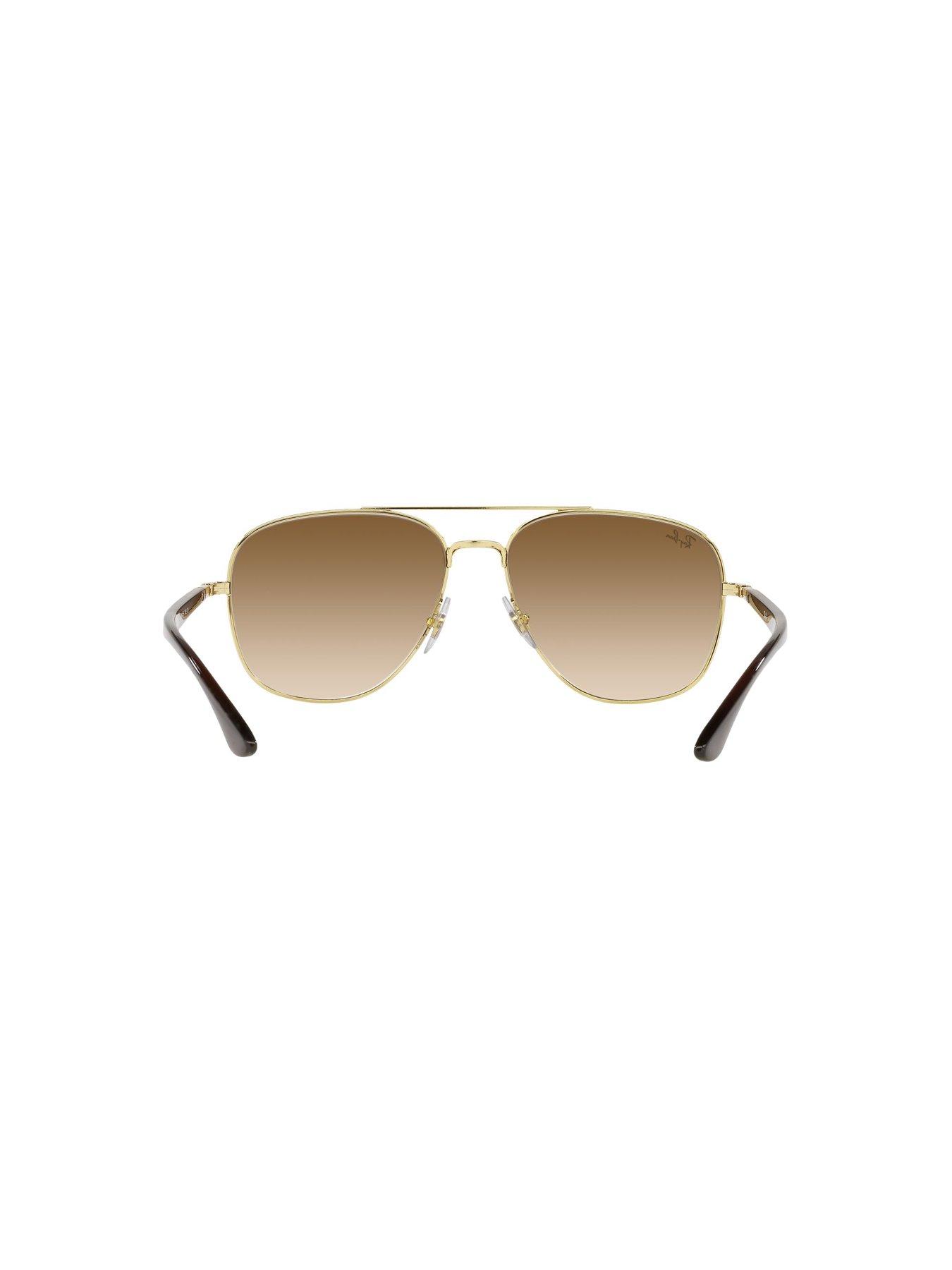 Image 4 of 5 of Ray-Ban Oversized Aviator Sunglasses - 0Rb3683 - Gold