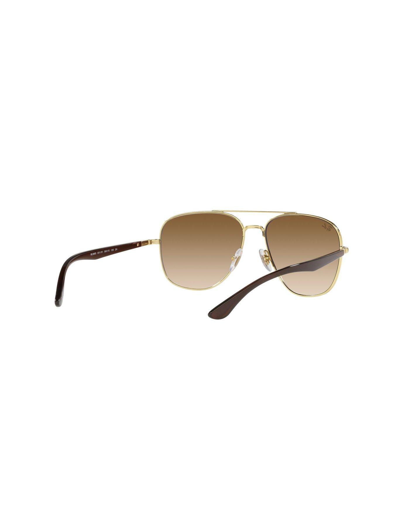 Image 5 of 5 of Ray-Ban Oversized Aviator Sunglasses - 0Rb3683 - Gold