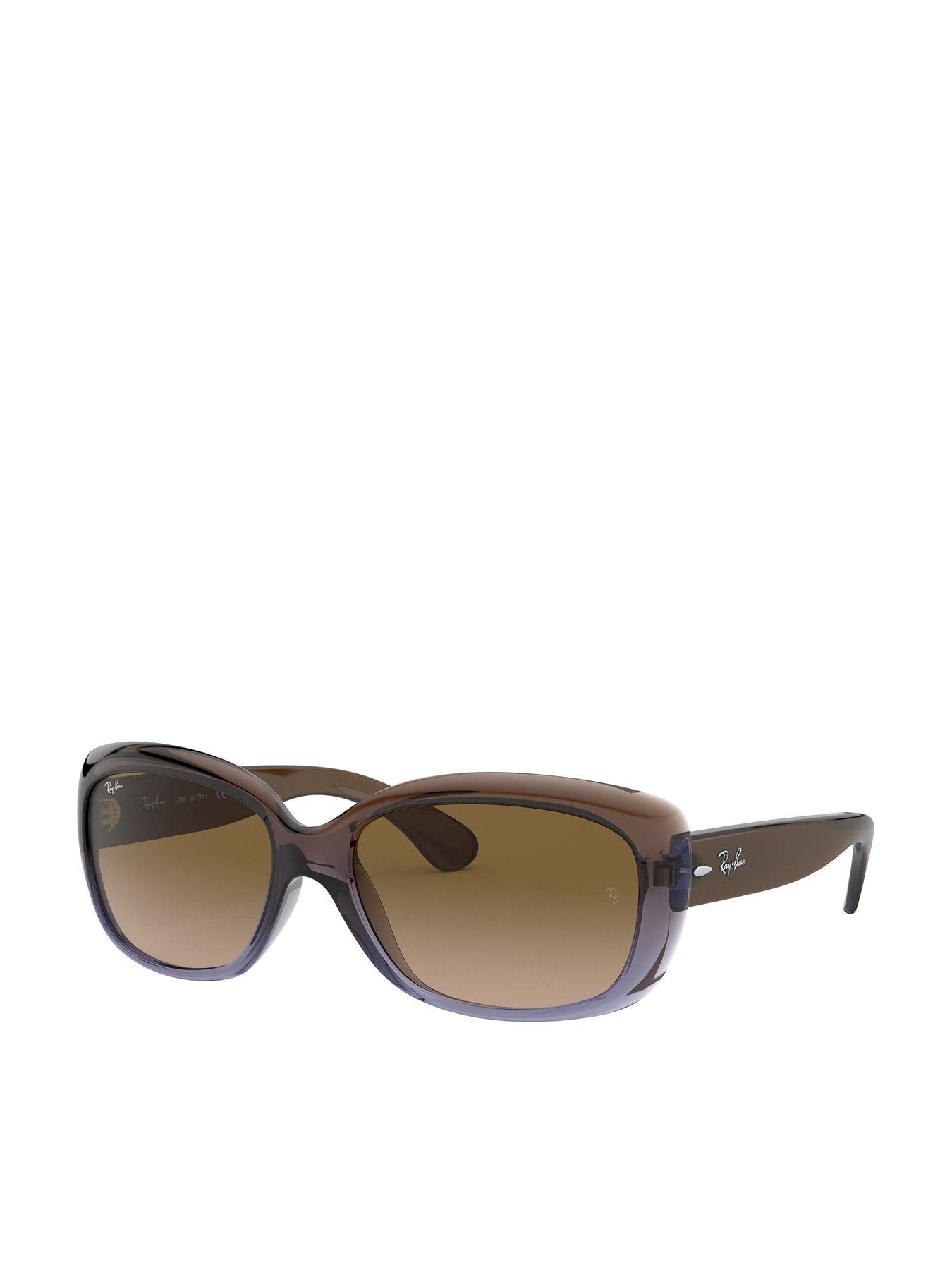 Ray-Ban Ray-ban Jackie Ohh Butterfly Sunglasses Brown Gradient Lilac Frame With Light Brown Gradient Brown Lens