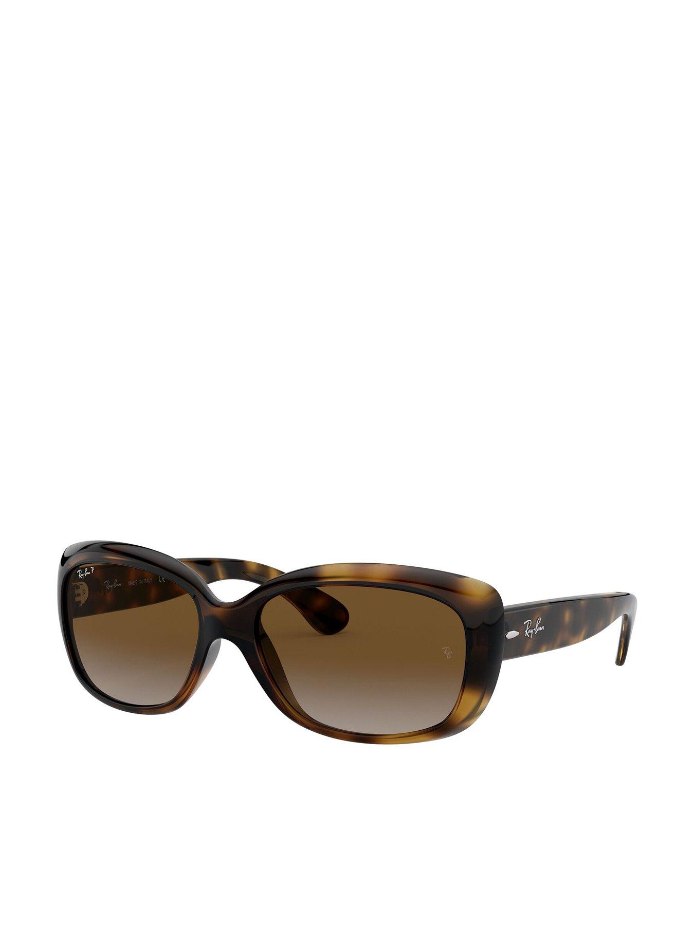 Ray-Ban Ray-ban Jackie Ohh Butterfly Sunglasses Light Havana Frame With Light Grey Gradient Brown Lens