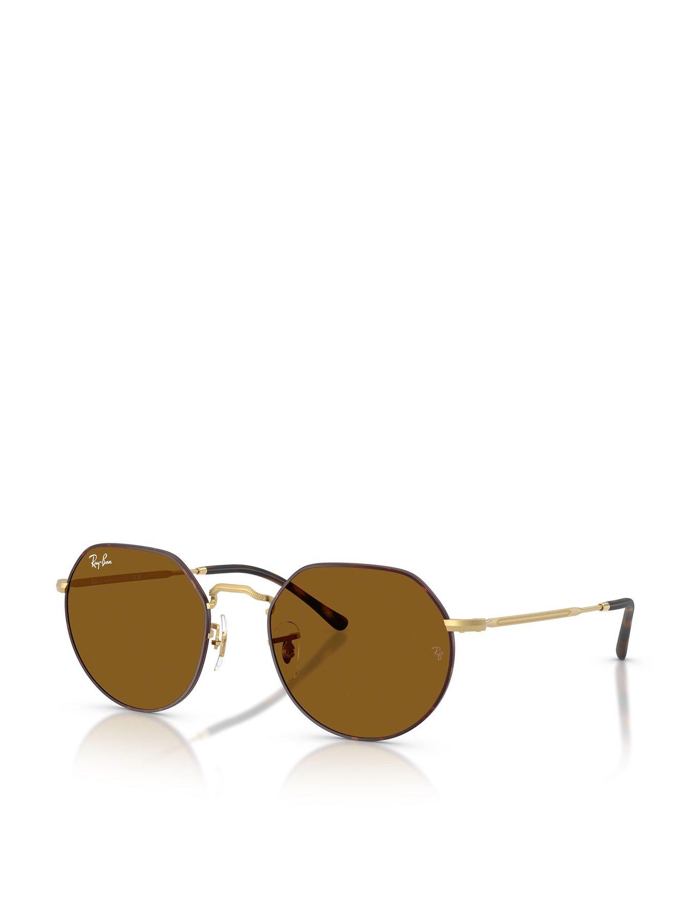 Ray-Ban Ray-ban Jack Irregular Sunglasses Matte Havana On Matte Arista Frame With Brown Lens