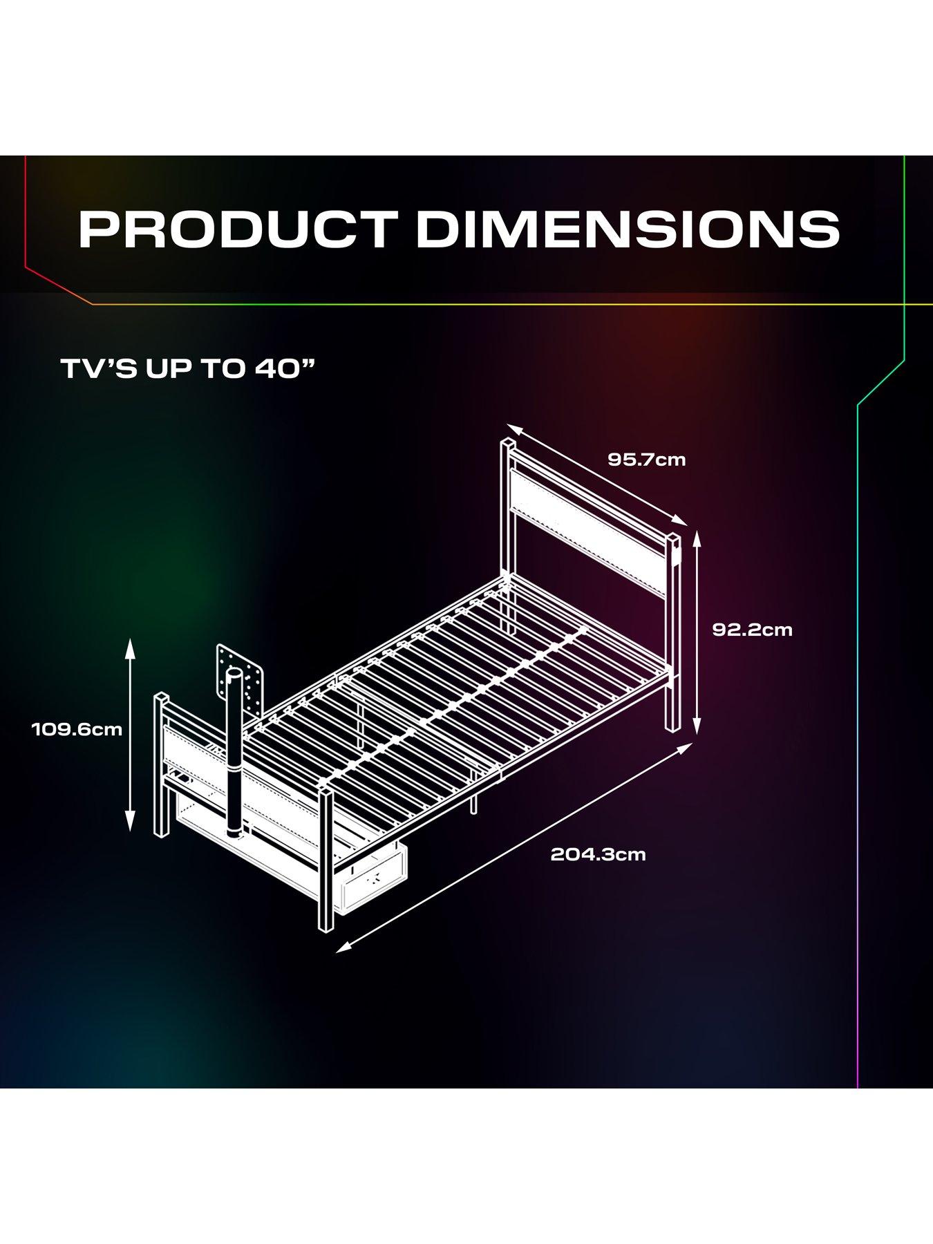 Image 7 of 7 of X Rocker Basecamp Rgb Tv Gaming Bed - Single