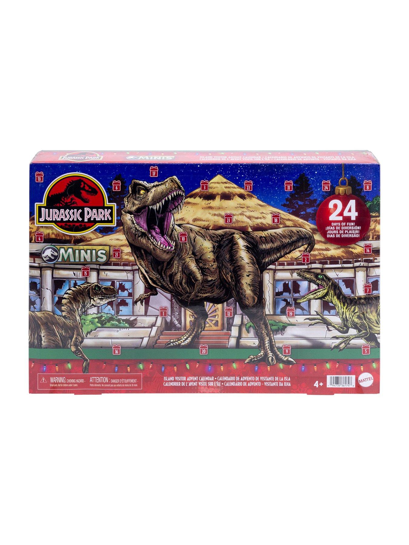 Image 7 of 7 of JURASSIC WORLD Jurassic Park Visitor Center Advent Calendar with 19 Mini Dinosaurs, Figure &amp; Holiday Scene