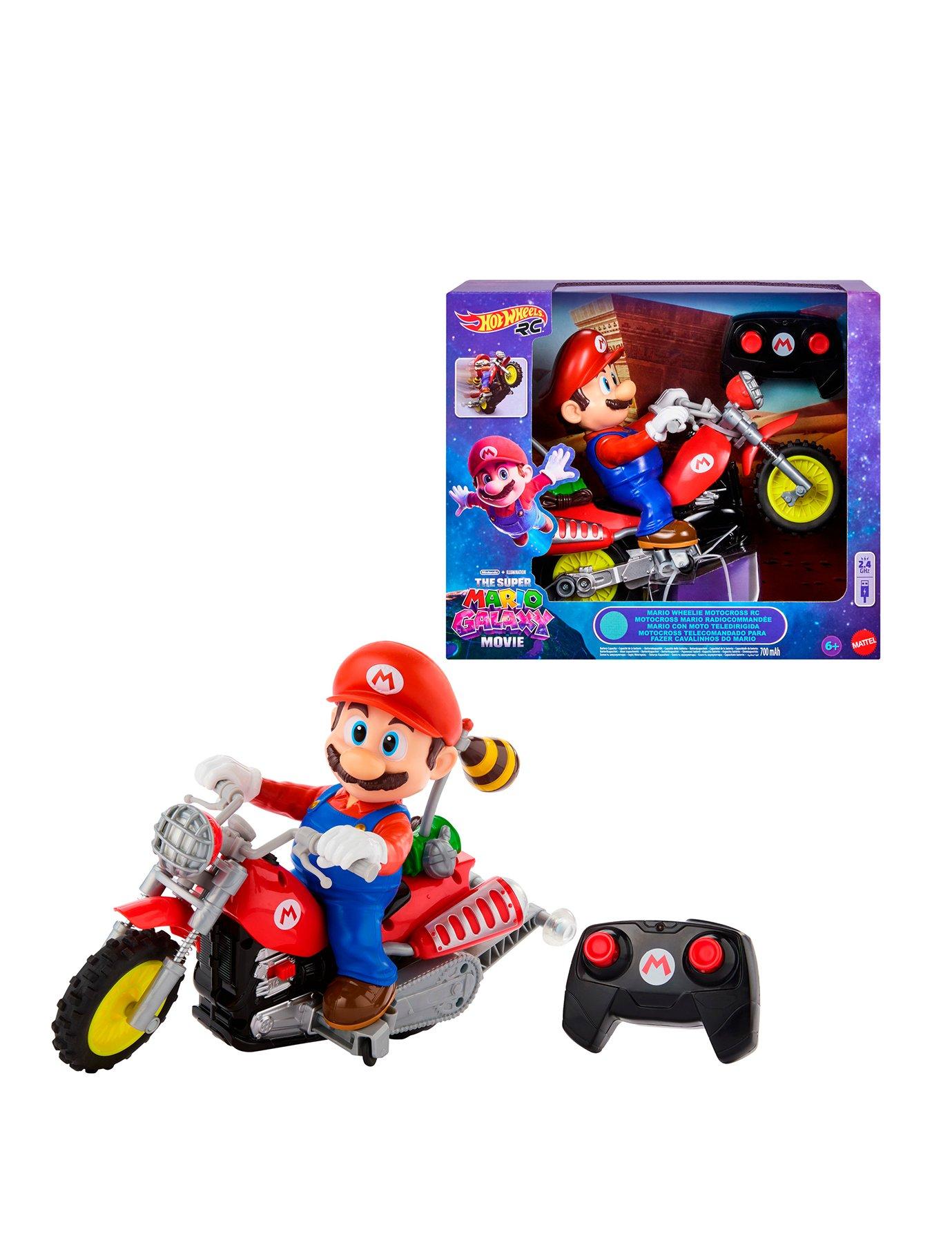 Hot Wheels Hot Wheels Mario Wheelie Motocross RC, Remote-Controlled Battery-Powered Vehicle