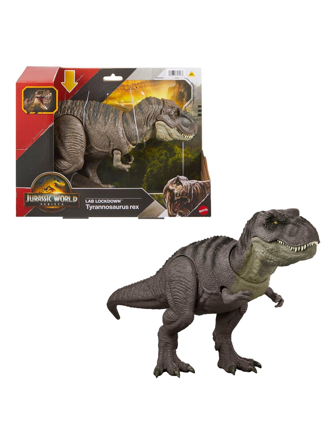Image 3 of 4 of JURASSIC WORLD Lab Lockdown Tyrannosaurus Rex Action Figure with Chomp Attack Feature