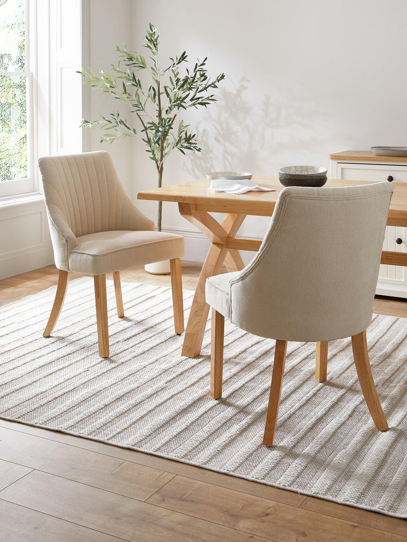The Very Collection Chester Stitched Back Pair Of Dining Chairs