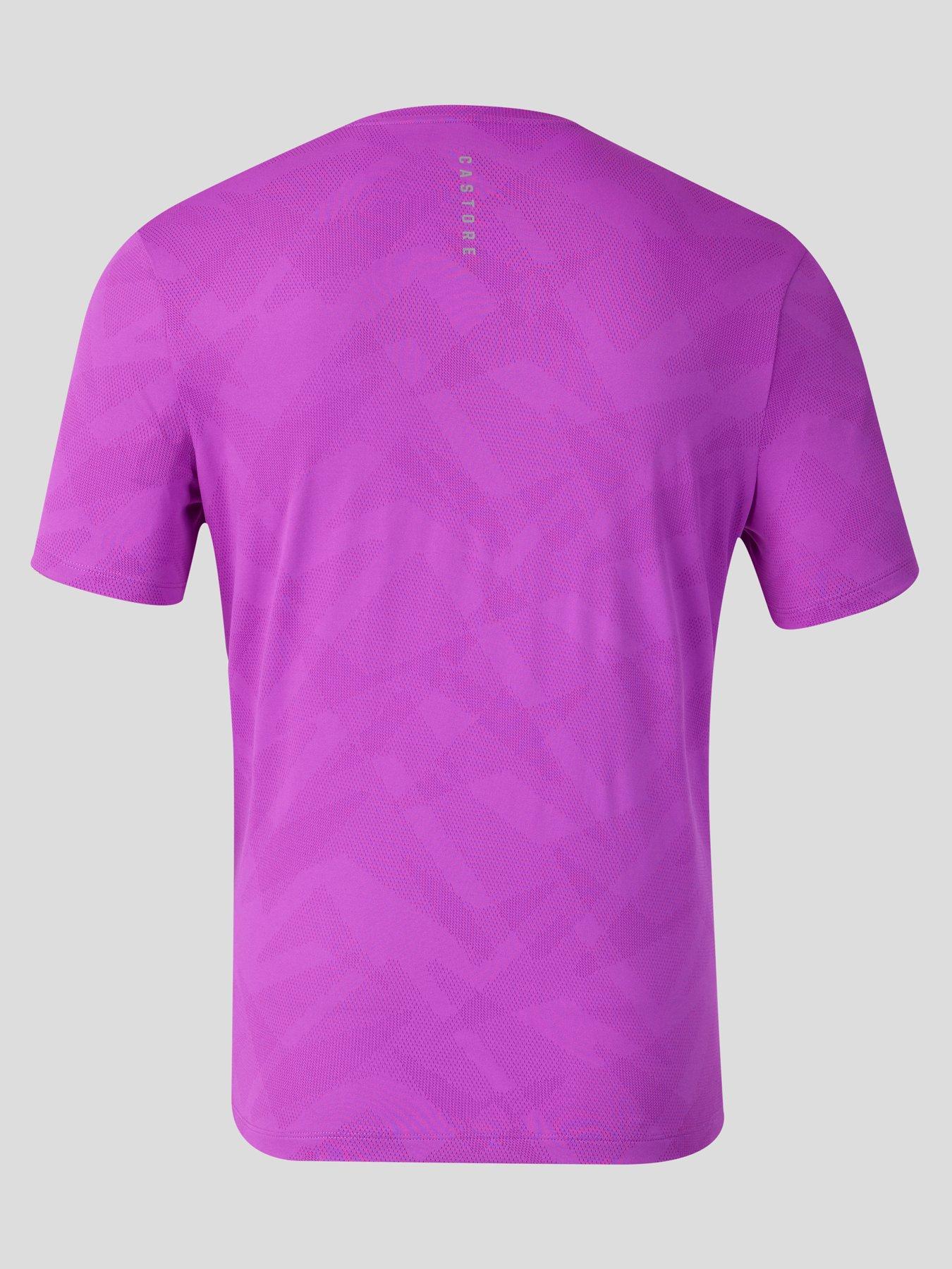 Image 2 of 4 of Castore Mens Training Engineered Knit Short Sleeve T-Shirt - Purple