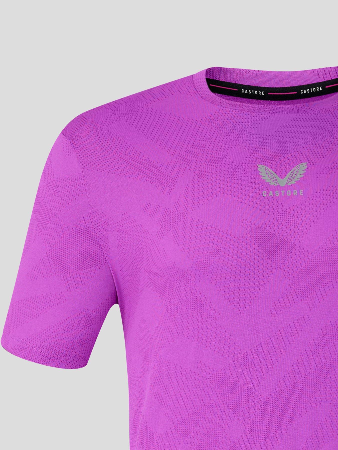 Image 3 of 4 of Castore Mens Training Engineered Knit Short Sleeve T-Shirt - Purple