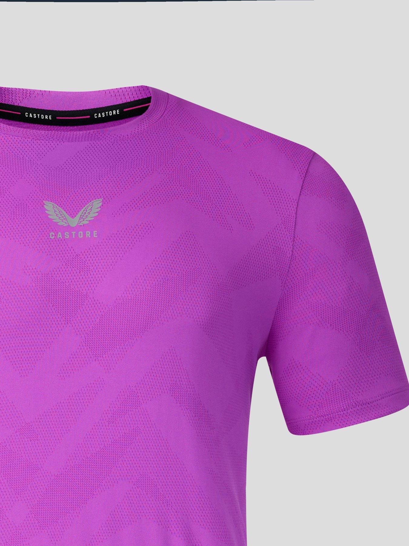 Image 4 of 4 of Castore Mens Training Engineered Knit Short Sleeve T-Shirt - Purple