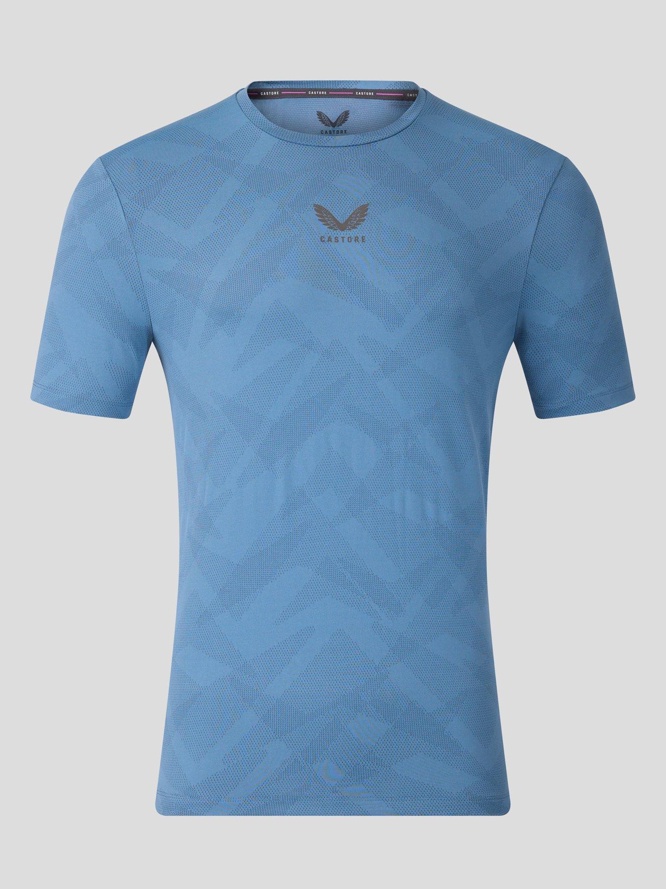 Castore Mens Training Engineered Knit Short Sleeve T-Shirt - Blue