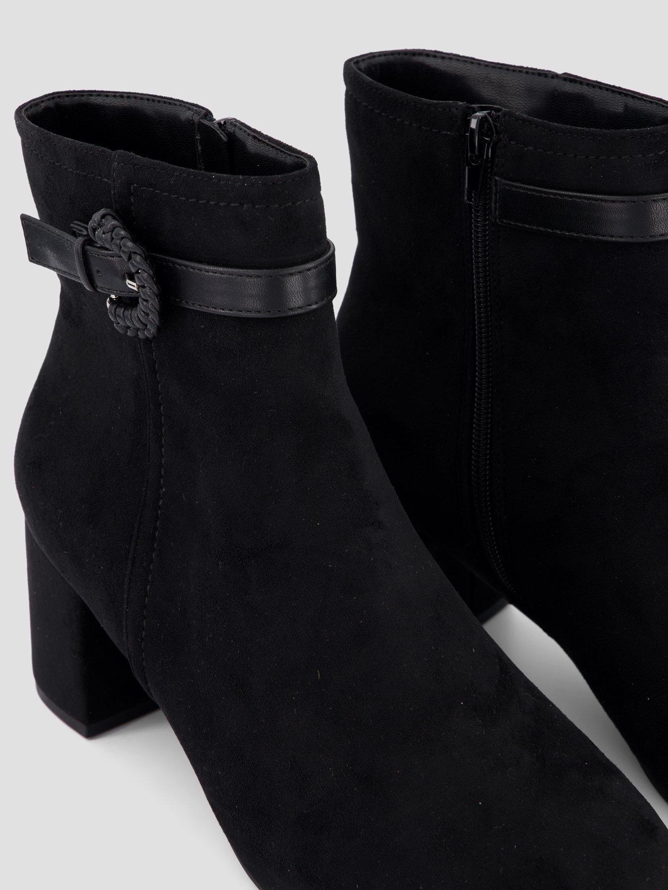 Image 5 of 7 of The Very Collection Extra Wide Ankle Boot With Buckle Trim - Black