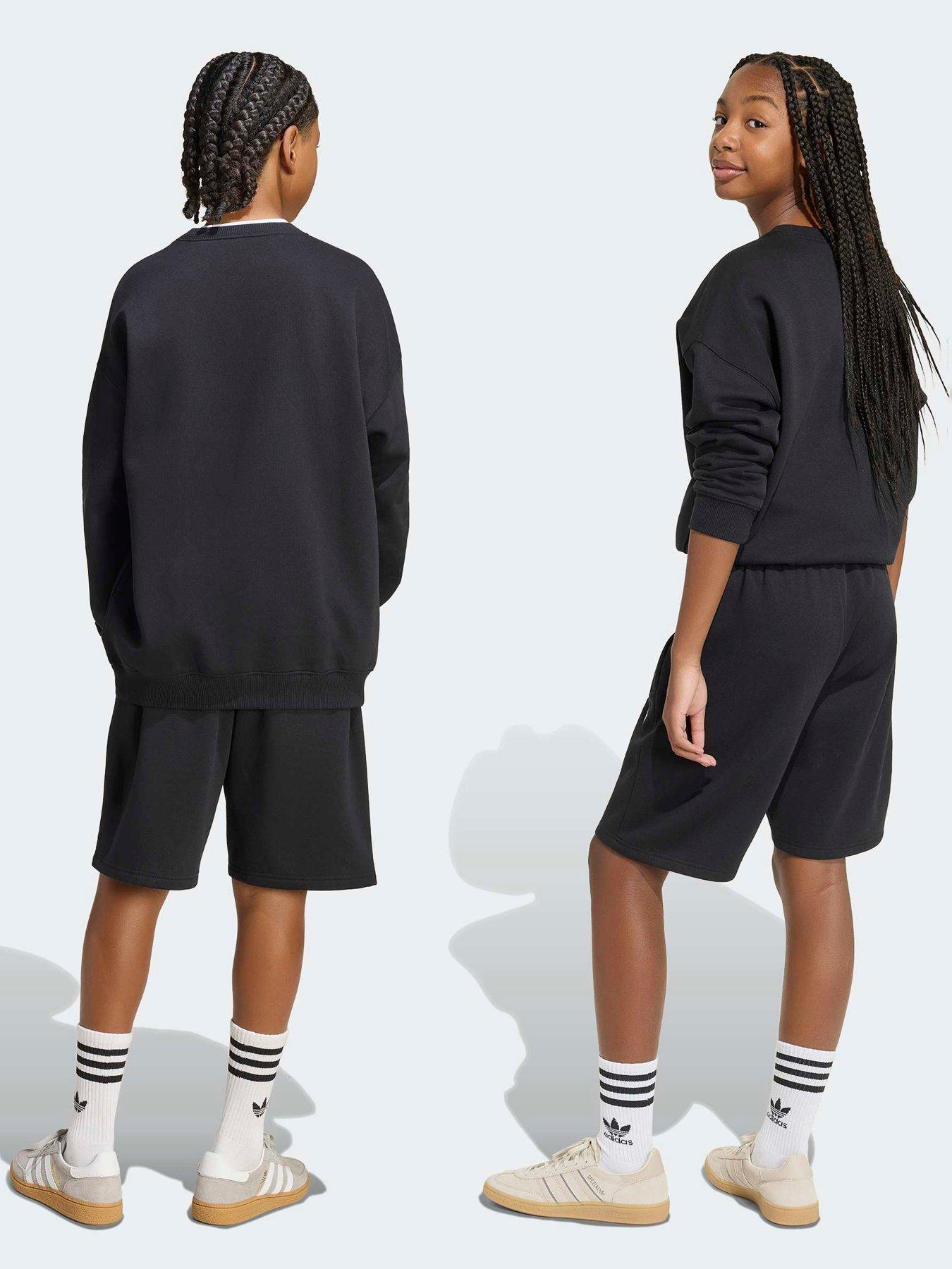Image 2 of 7 of adidas Originals Junior Crew Short Set - Black