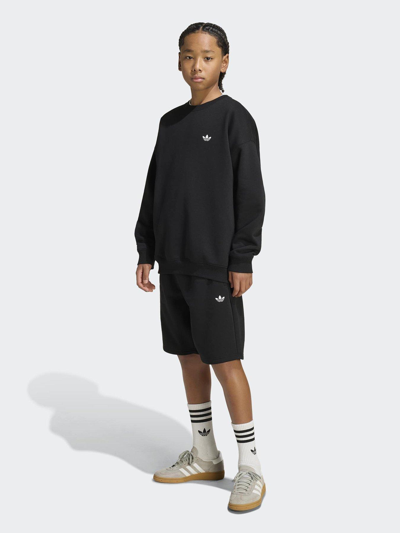 Image 3 of 7 of adidas Originals Junior Crew Short Set - Black