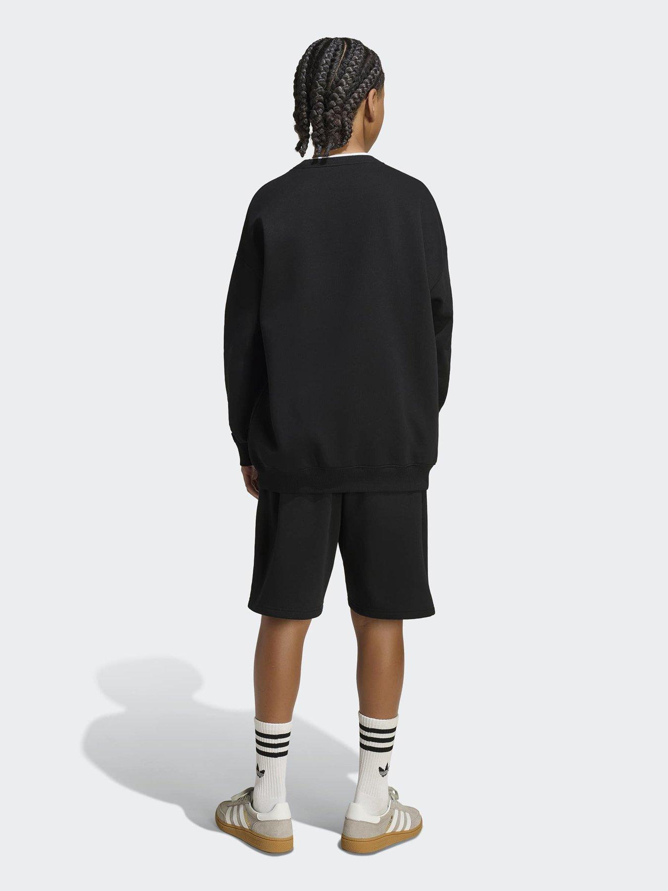Image 4 of 7 of adidas Originals Junior Crew Short Set - Black
