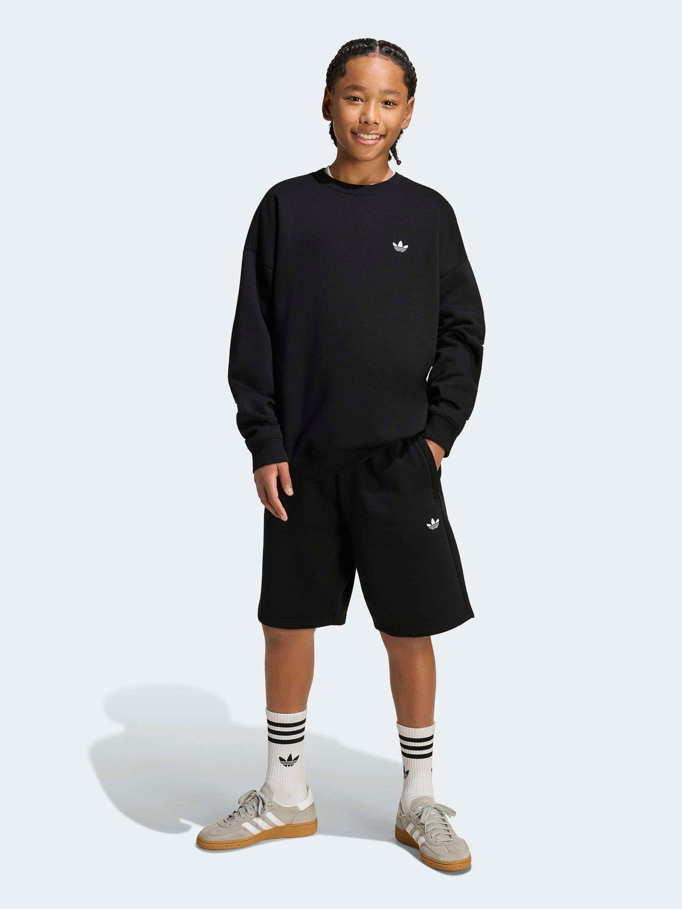 Image 5 of 7 of adidas Originals Junior Crew Short Set - Black