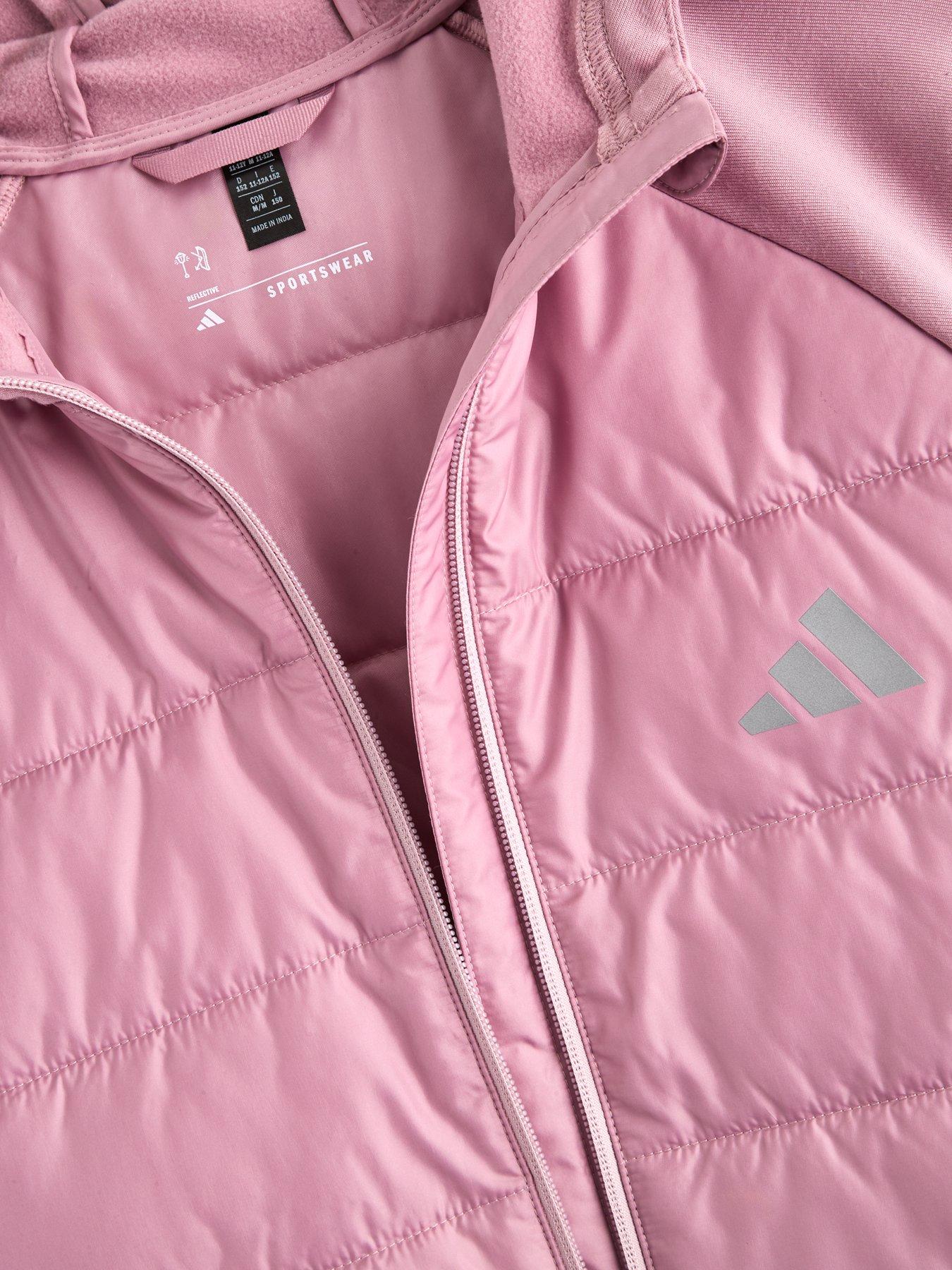 Image 3 of 5 of adidas Sportswear Girls Hybrid Climawarm Jacket - Purple