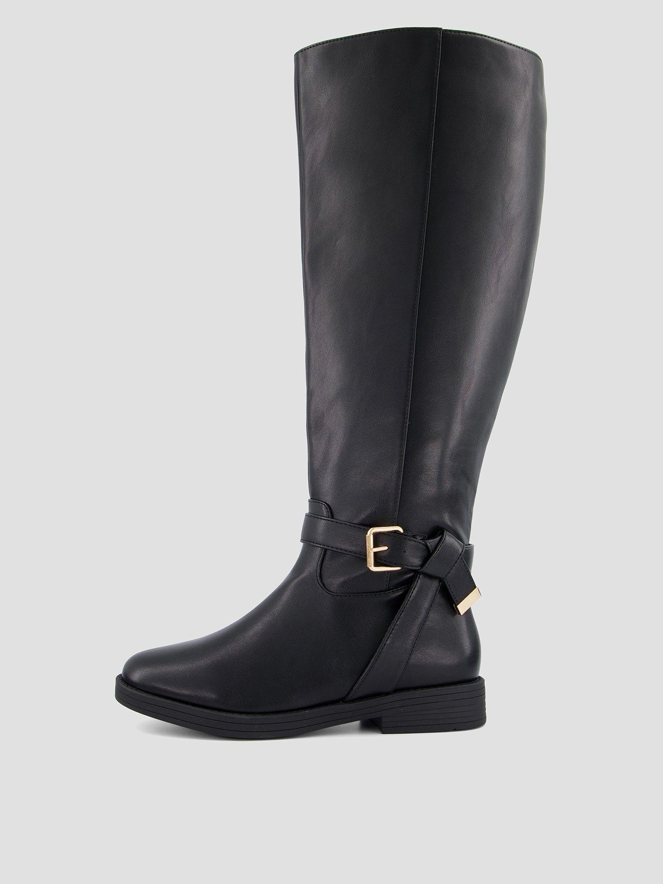 The Very Collection Extra Wide Fit Knee Boot With Buckle Trim