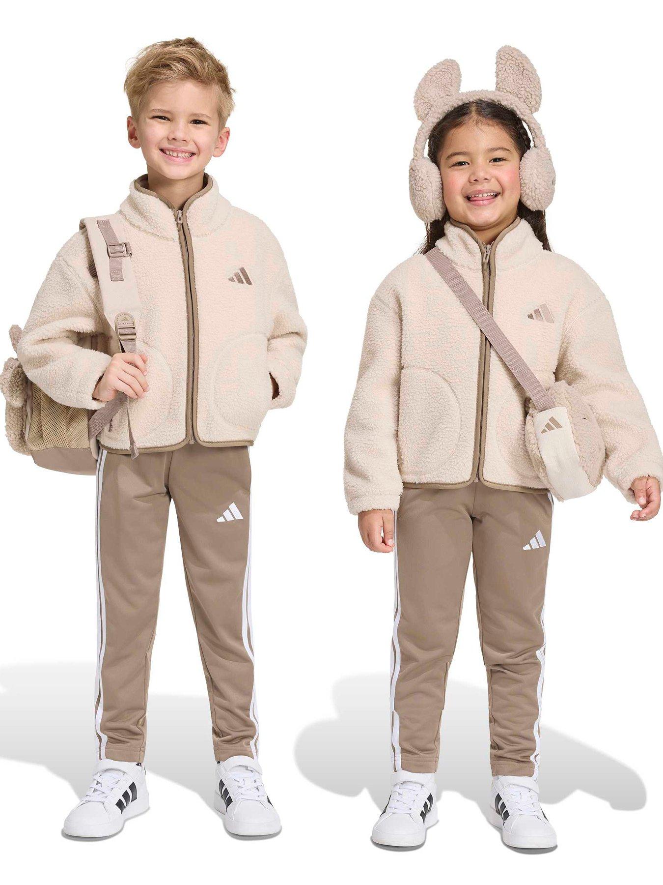 Image 1 of 5 of adidas Sportswear Kids Sherpa Jacket - Beige