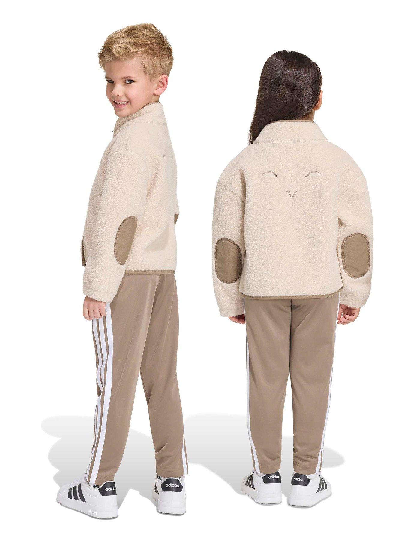 Image 2 of 5 of adidas Sportswear Kids Sherpa Jacket - Beige