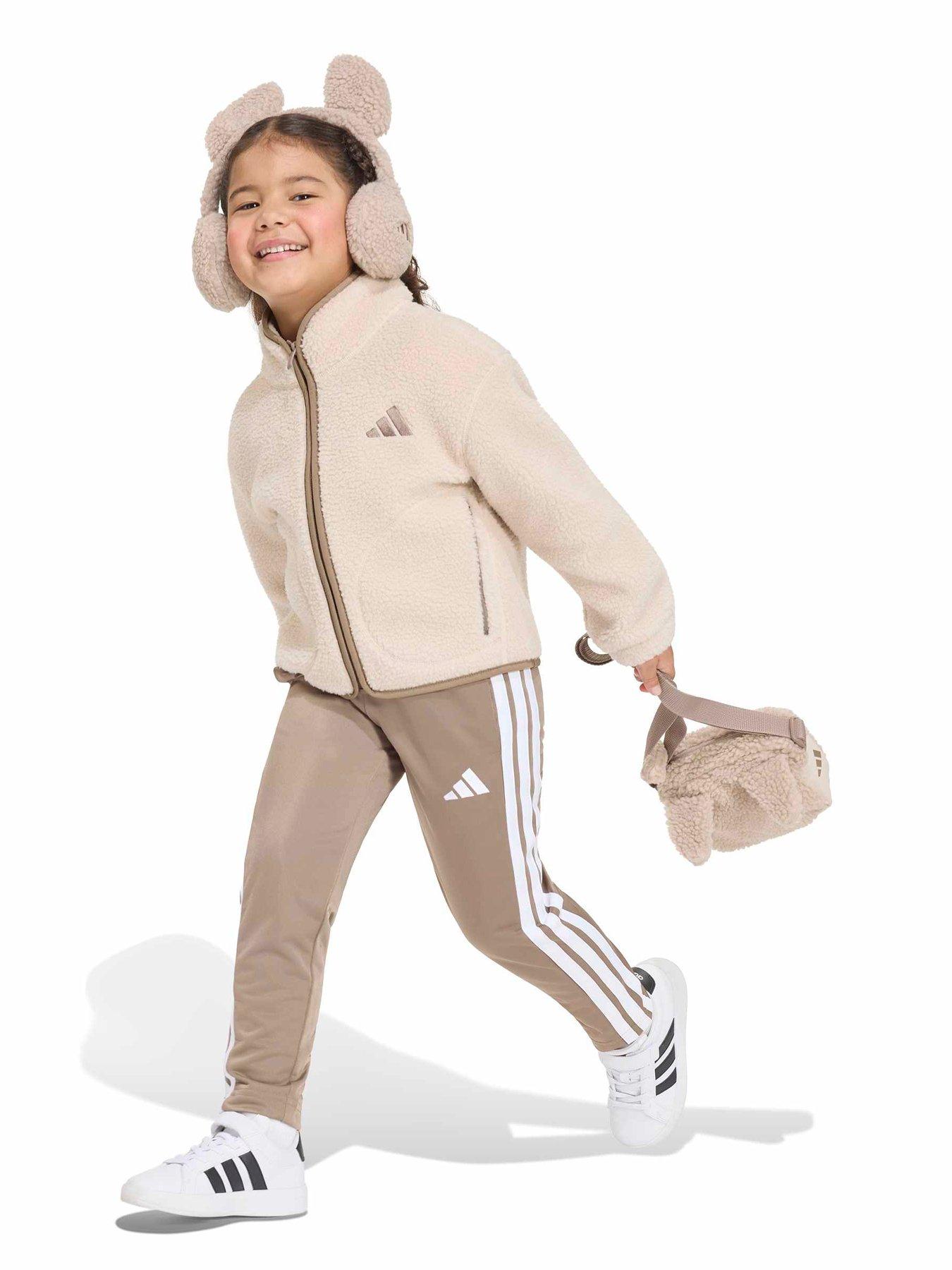 Image 3 of 5 of adidas Sportswear Kids Sherpa Jacket - Beige