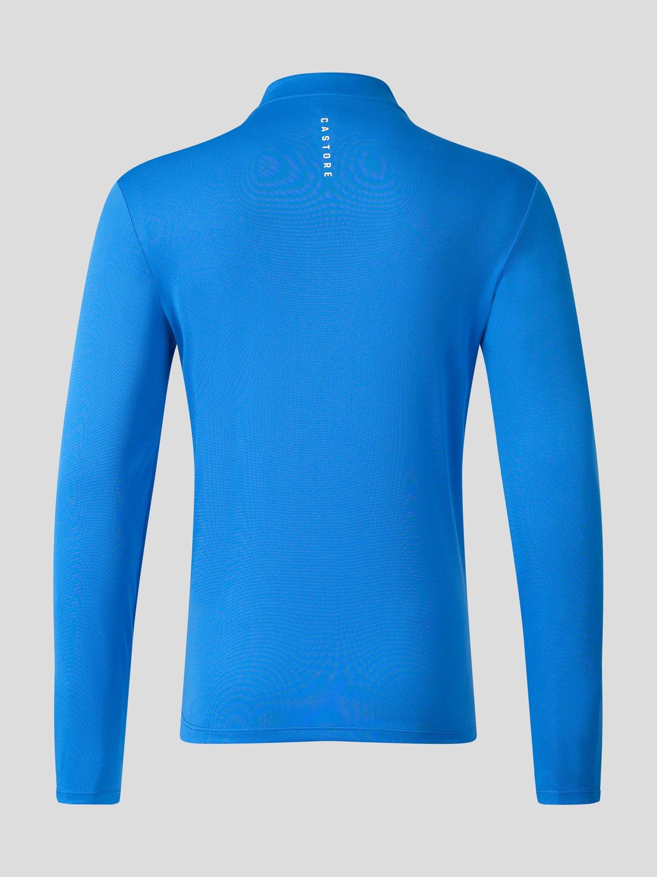 Image 2 of 4 of Castore Mens Training 1/4 Zip Long Sleeve Top - Blue
