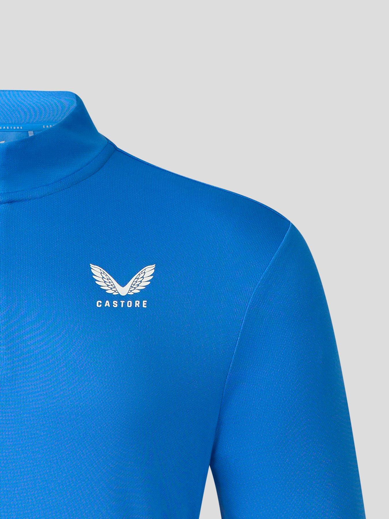 Image 3 of 4 of Castore Mens Training 1/4 Zip Long Sleeve Top - Blue