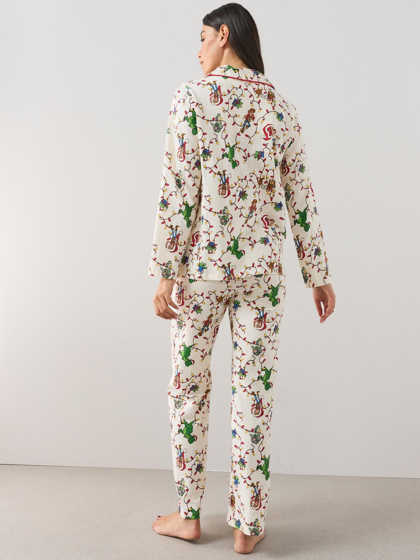 Image 3 of 7 of The Very Collection Ladies Toy Story Button Down Christmas Family Pyjama - Multi