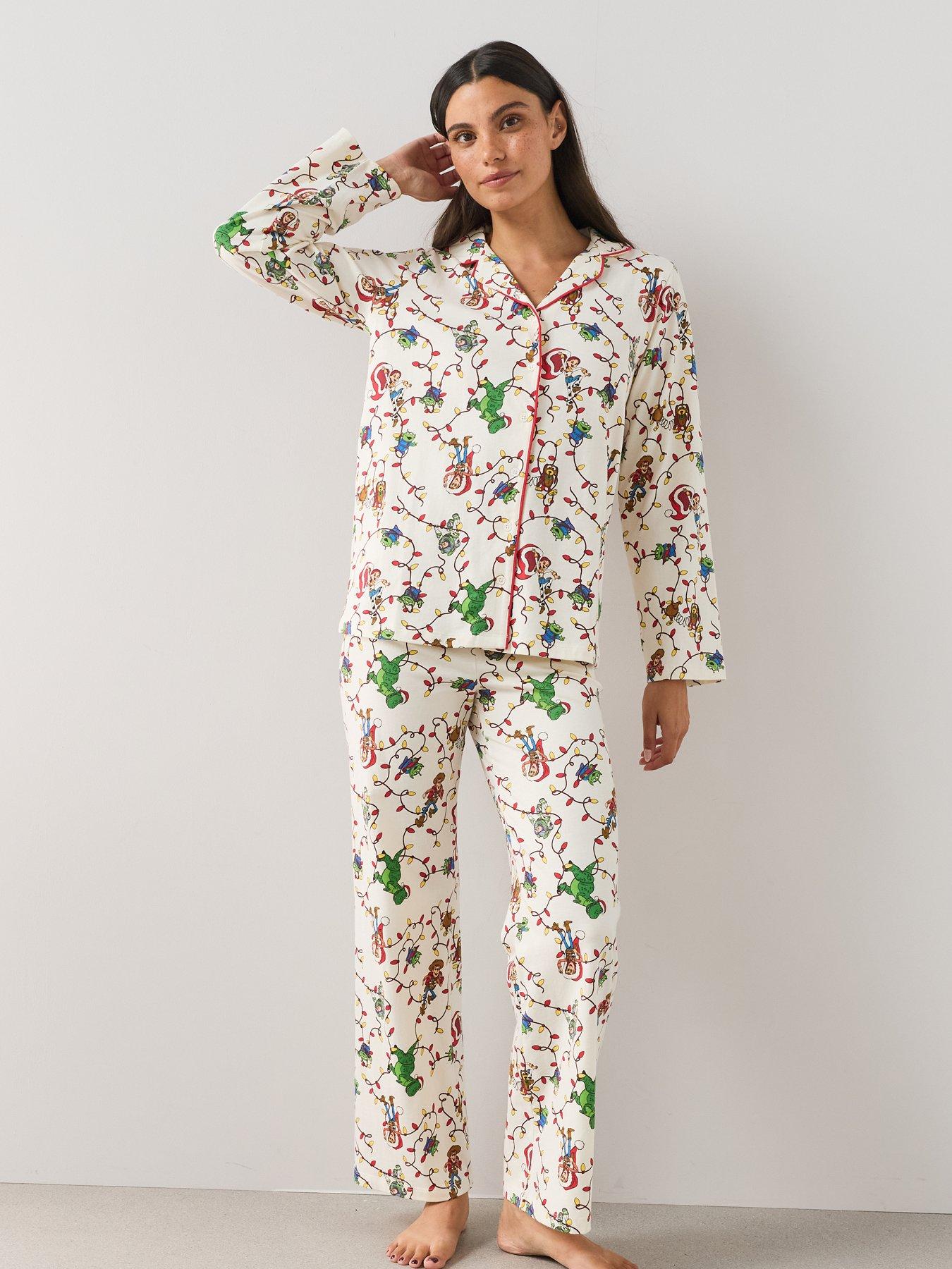 Image 4 of 7 of The Very Collection Ladies Toy Story Button Down Christmas Family Pyjama - Multi